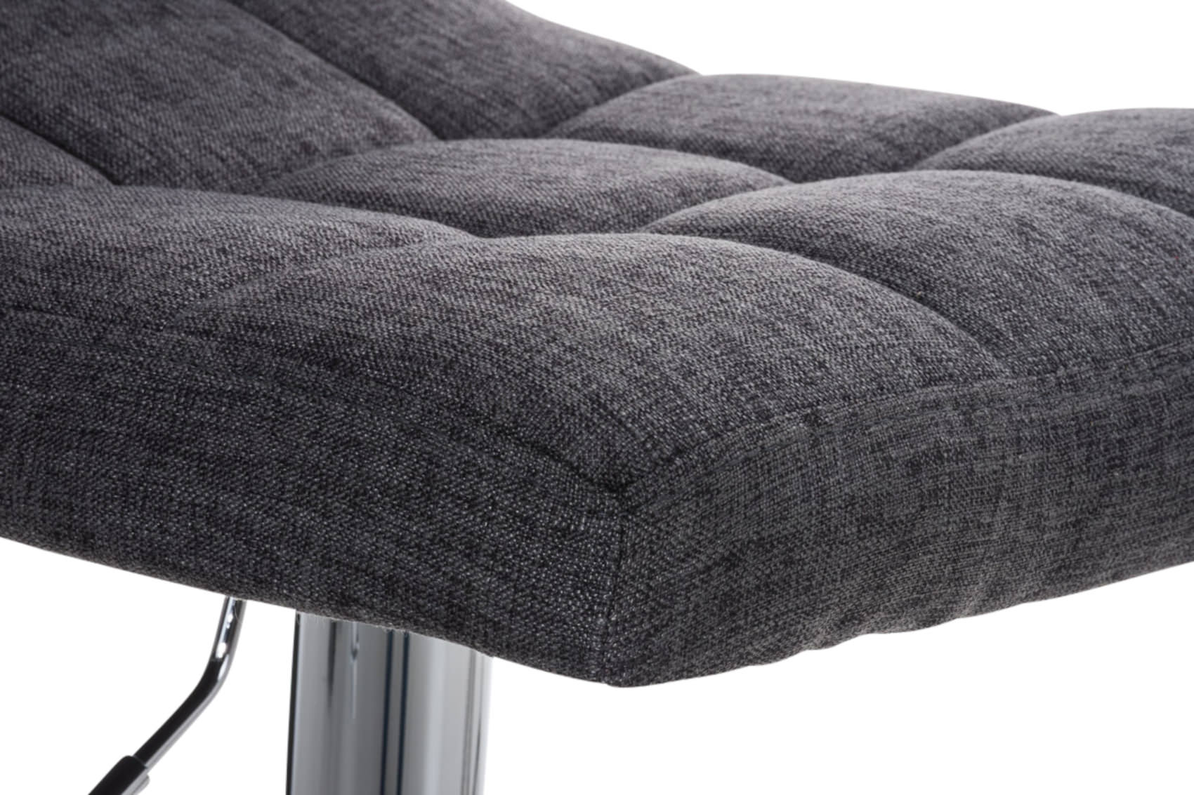 Lot de 2 Tabourets de bar Peru en Tissu Piètement Métal Pivotant et Ajustable
