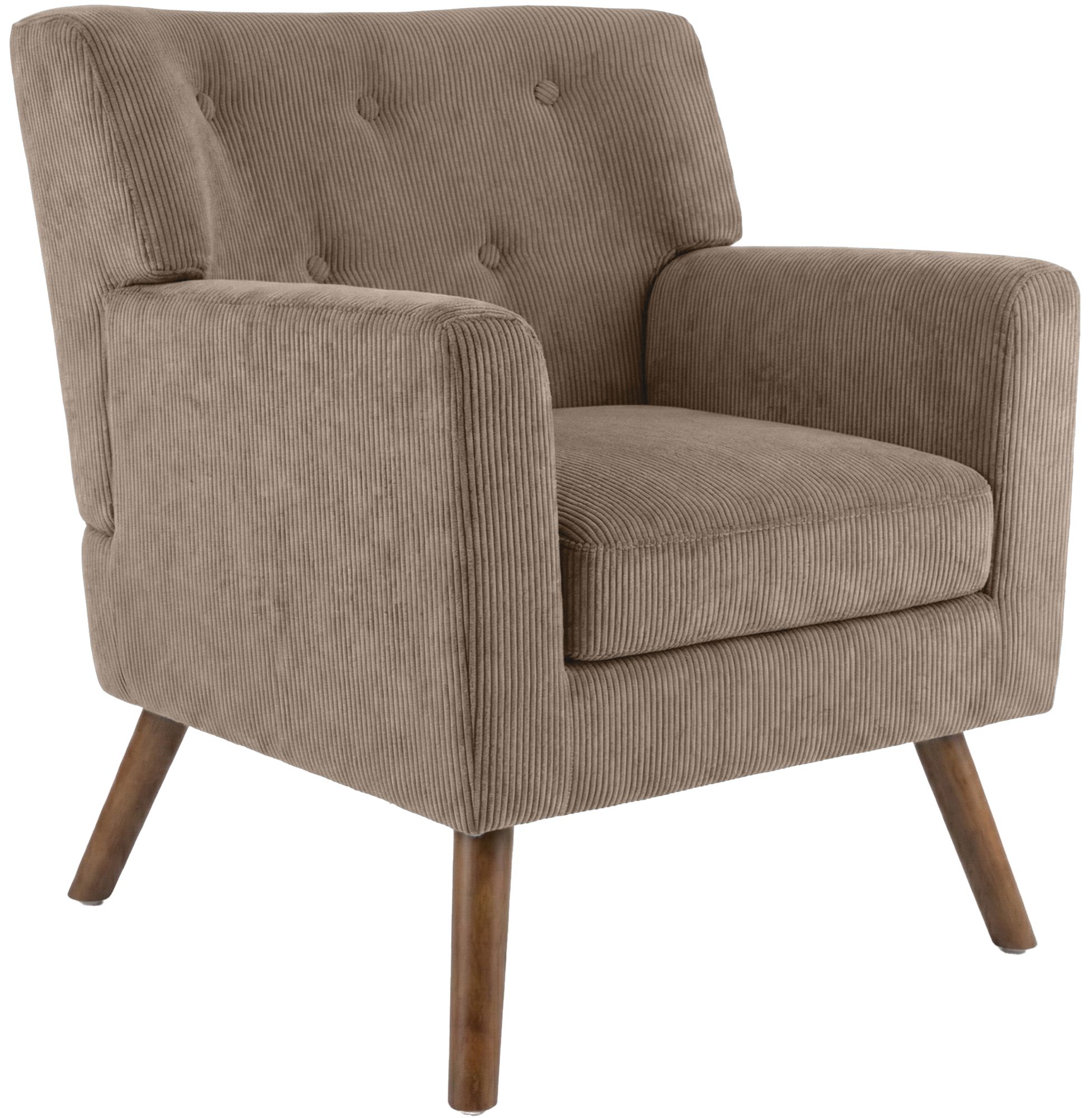 Fauteuil Kioni en velours cotele