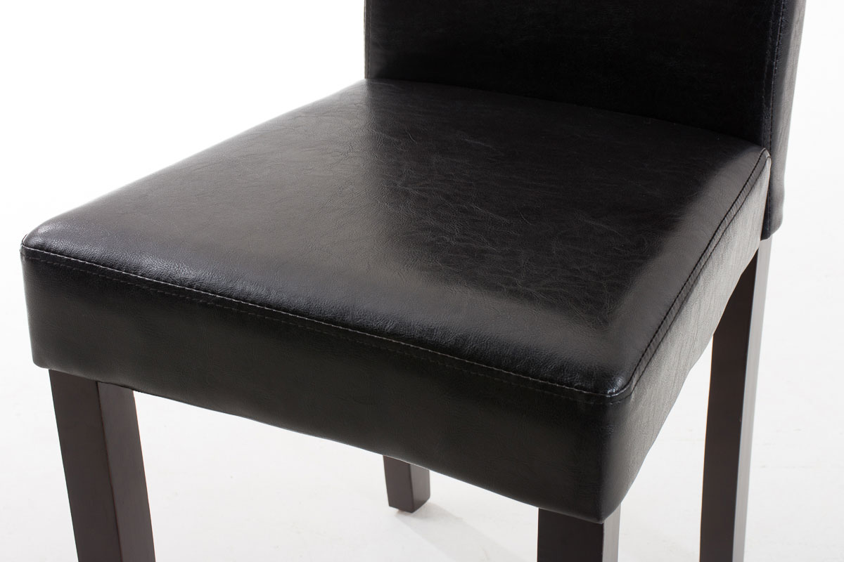 Chaise de salle à manger Ina similicuir avec pieds en Bois