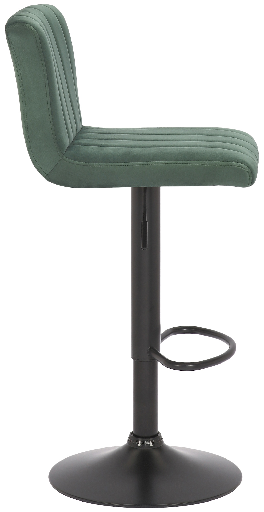 Tabouret de bar Jamie en Velours avec Piètement trompette en Métal