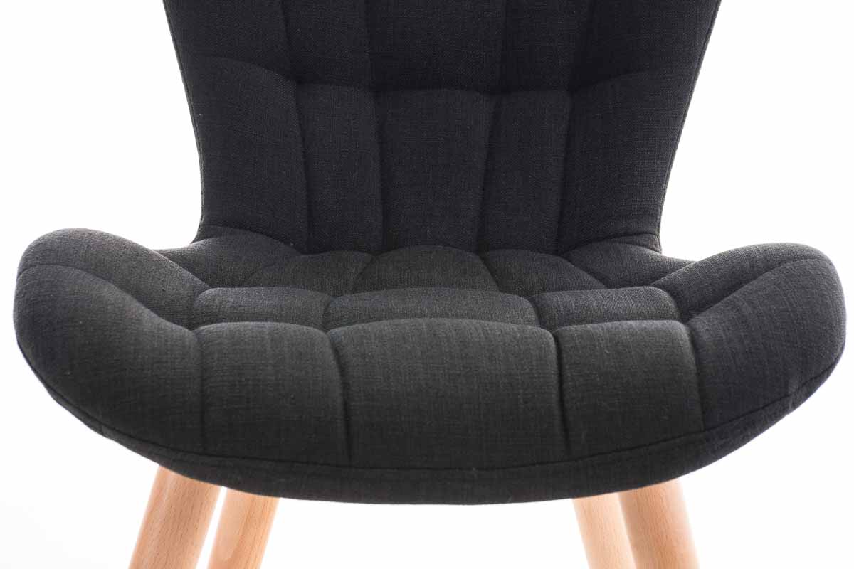 Chaise de salle à manger Elda en tissu rembourré