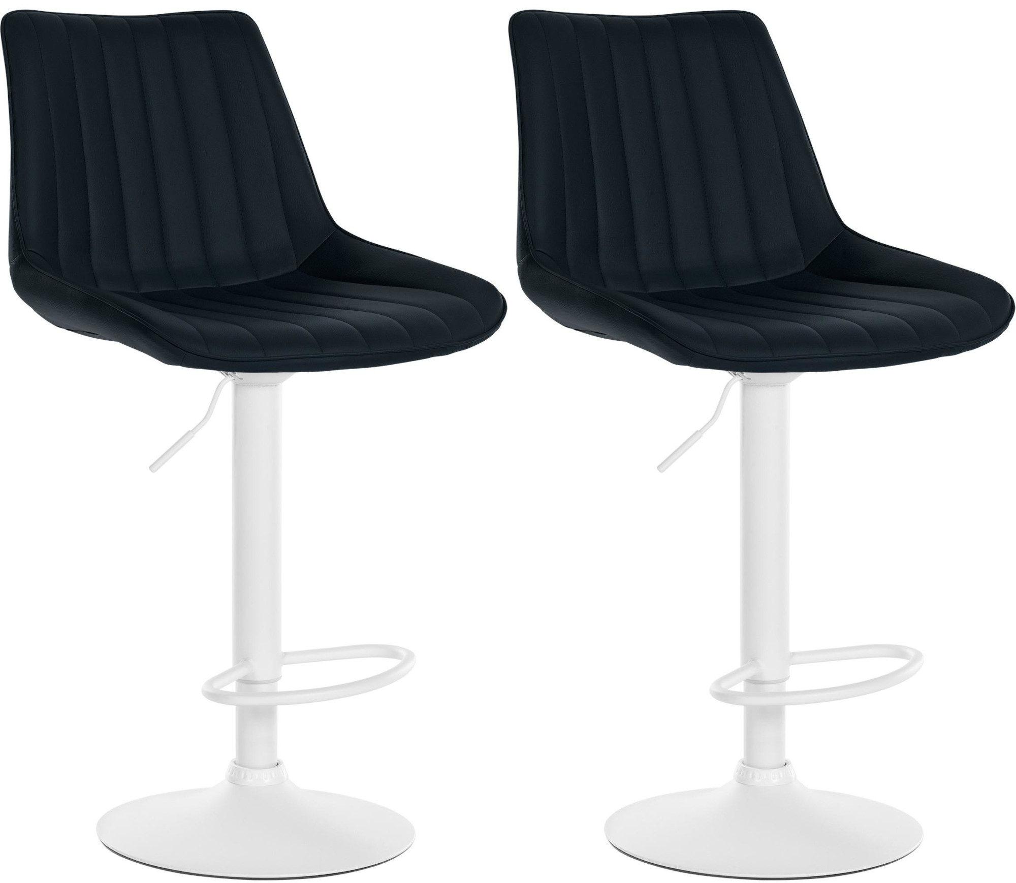 Lot de 2 tabourets de bar Toni en similicuir