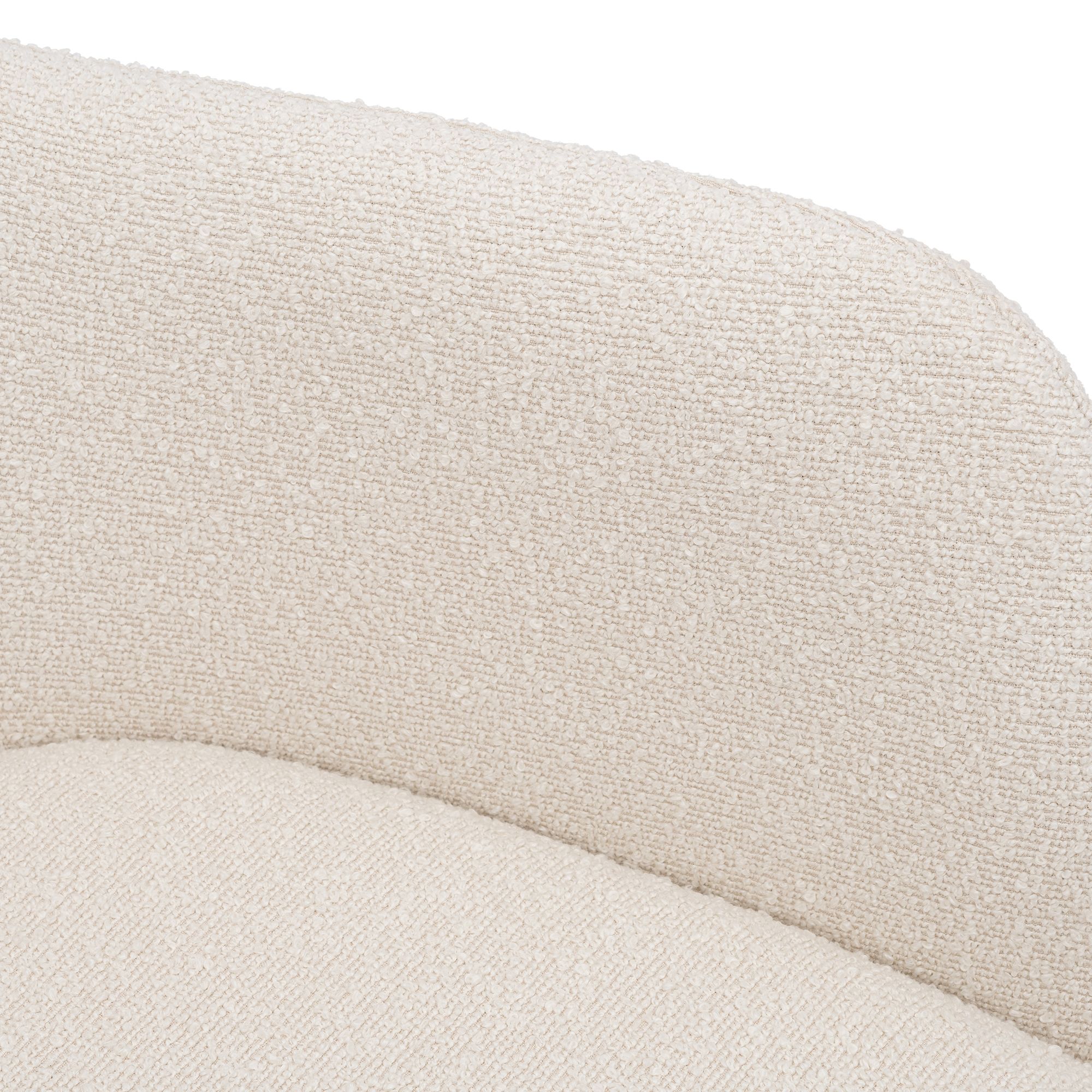 Chaise de salle à manger Olema en tissu bouclette