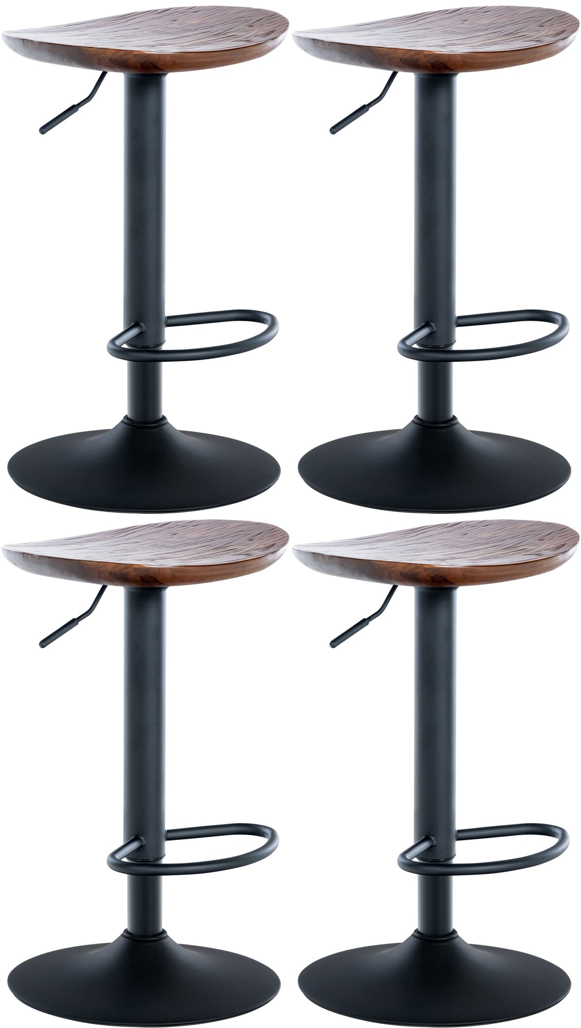 Lot de 4 tabourets de bar Skelde