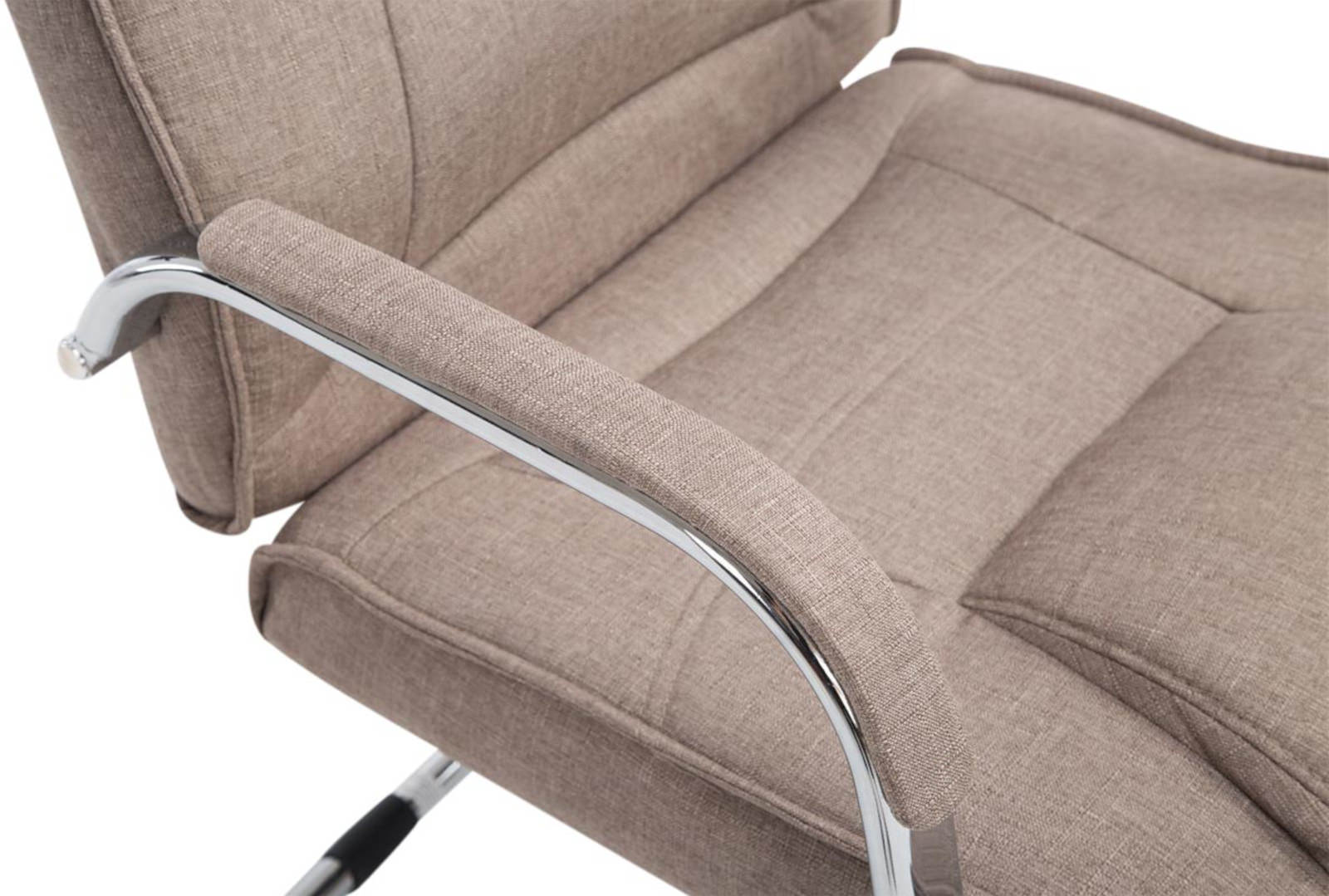 Lot de 2 Chaises Cantilever Attila en tissu avec accoudoirs