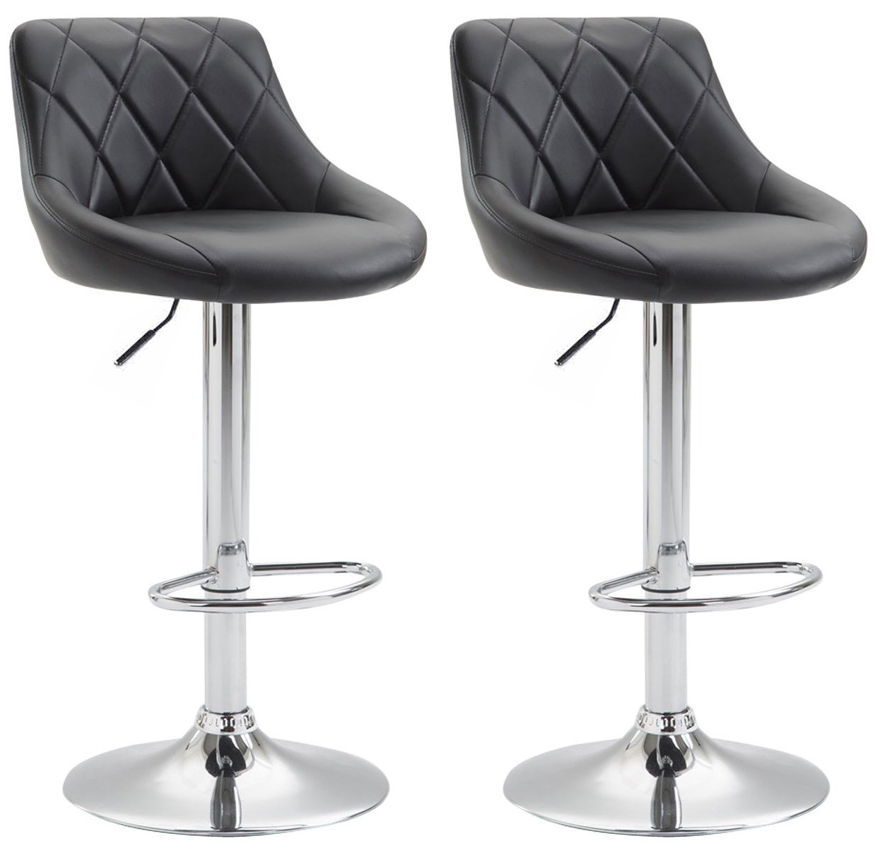 Lot de 2 tabourets de bar Lazio similicuir