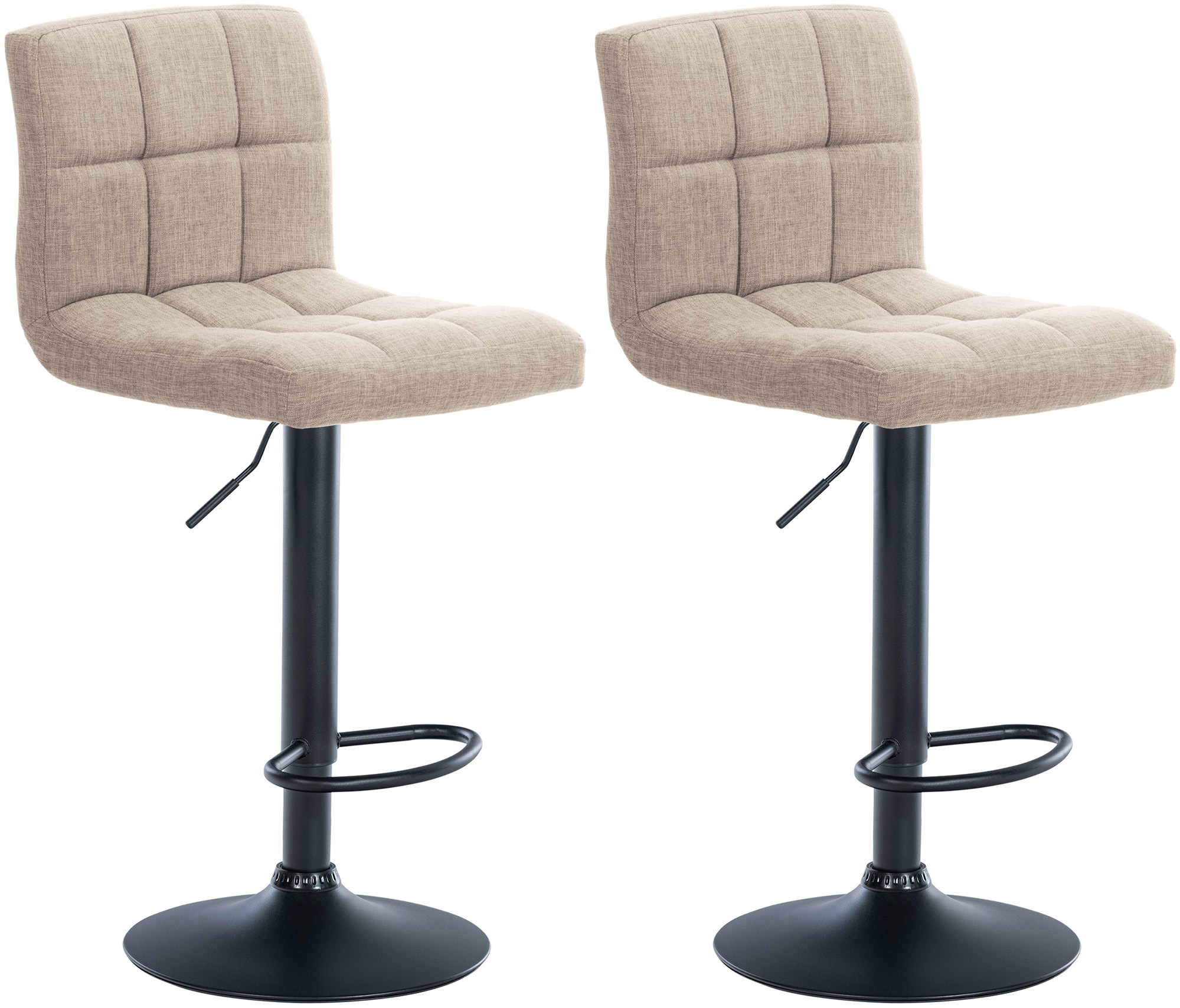 Lot de 2 tabourets de bar Calma tissu