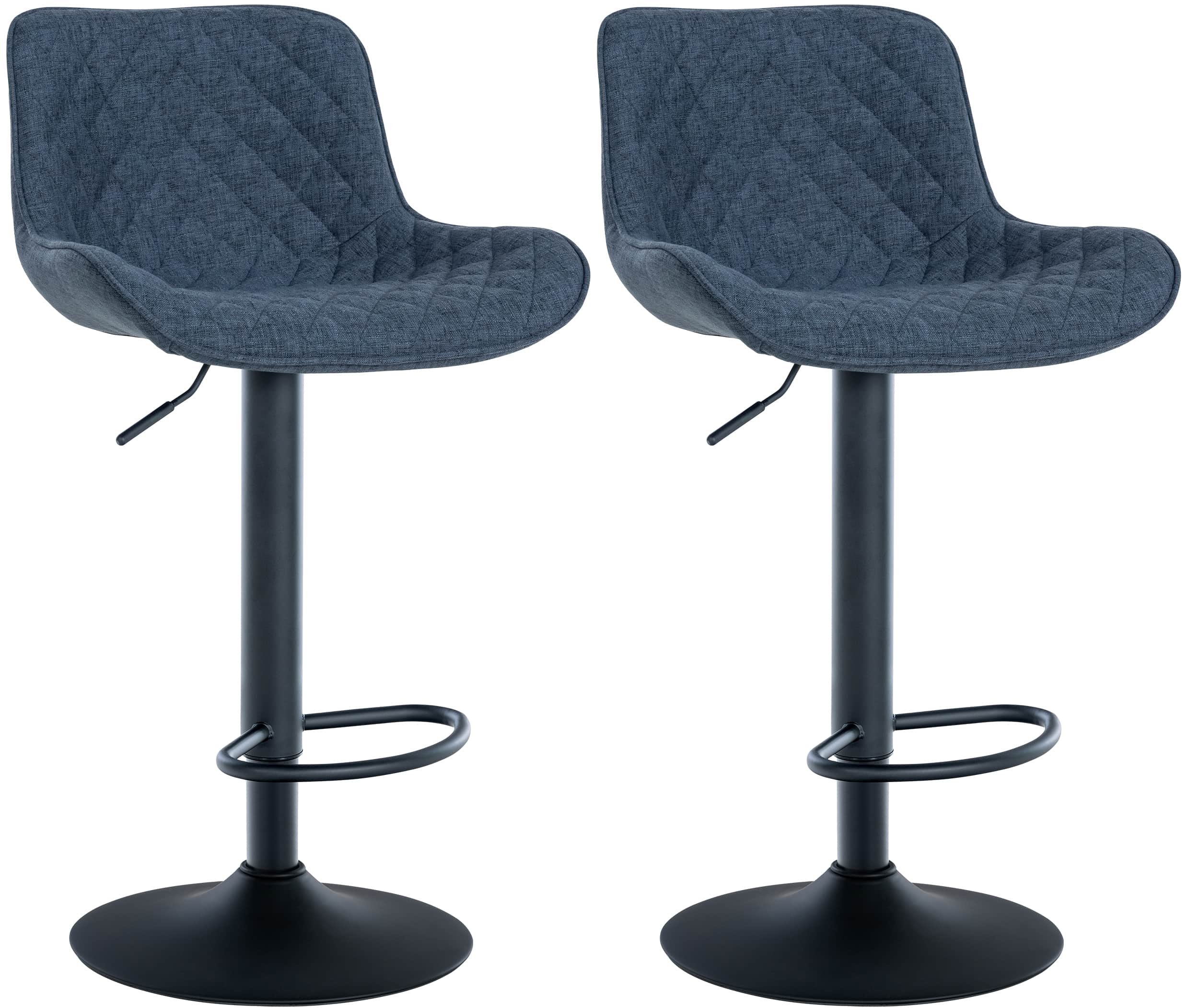Lot de 2 Tabourets de bar Minosa réglables et pivotants
