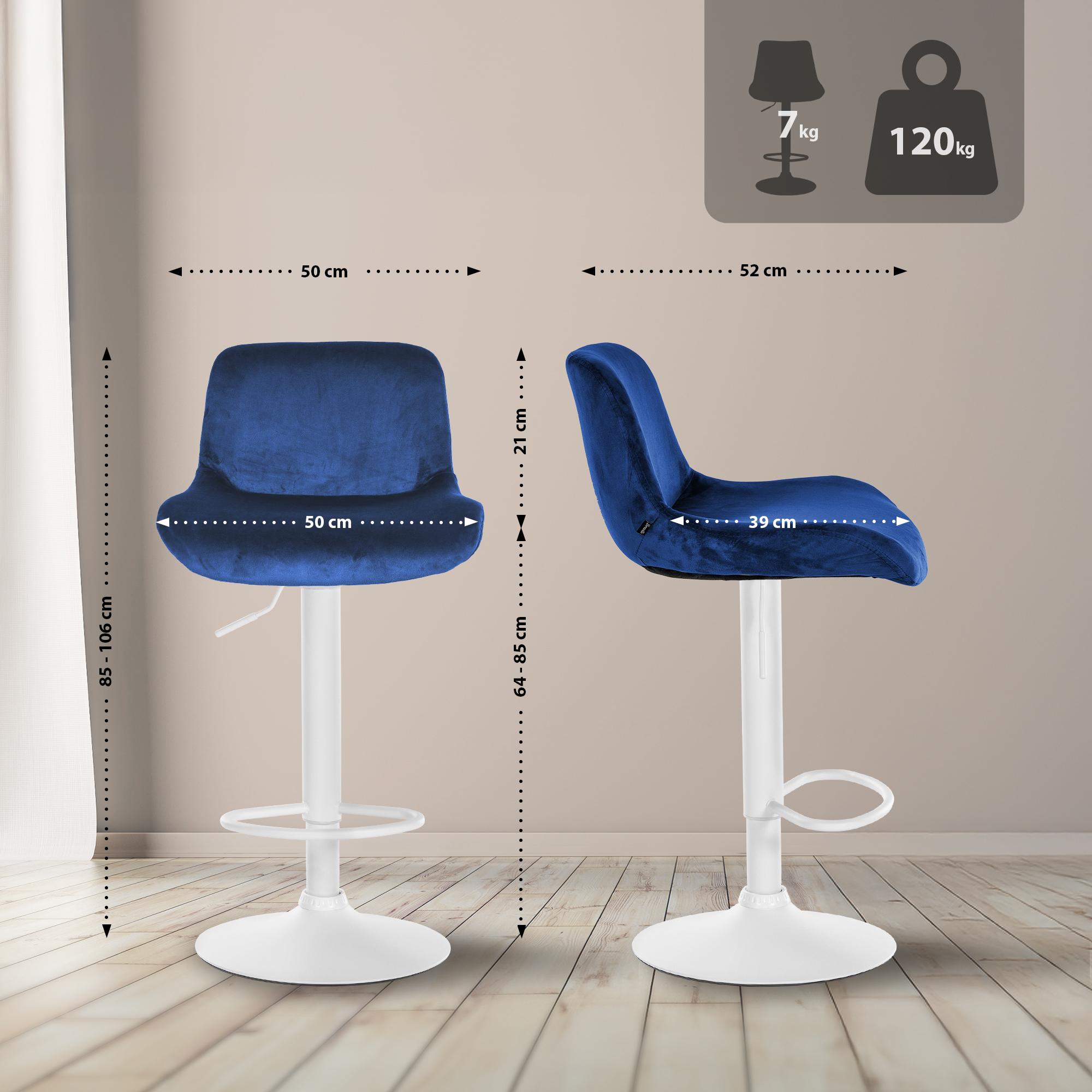 Tabouret de bar Solon blanc