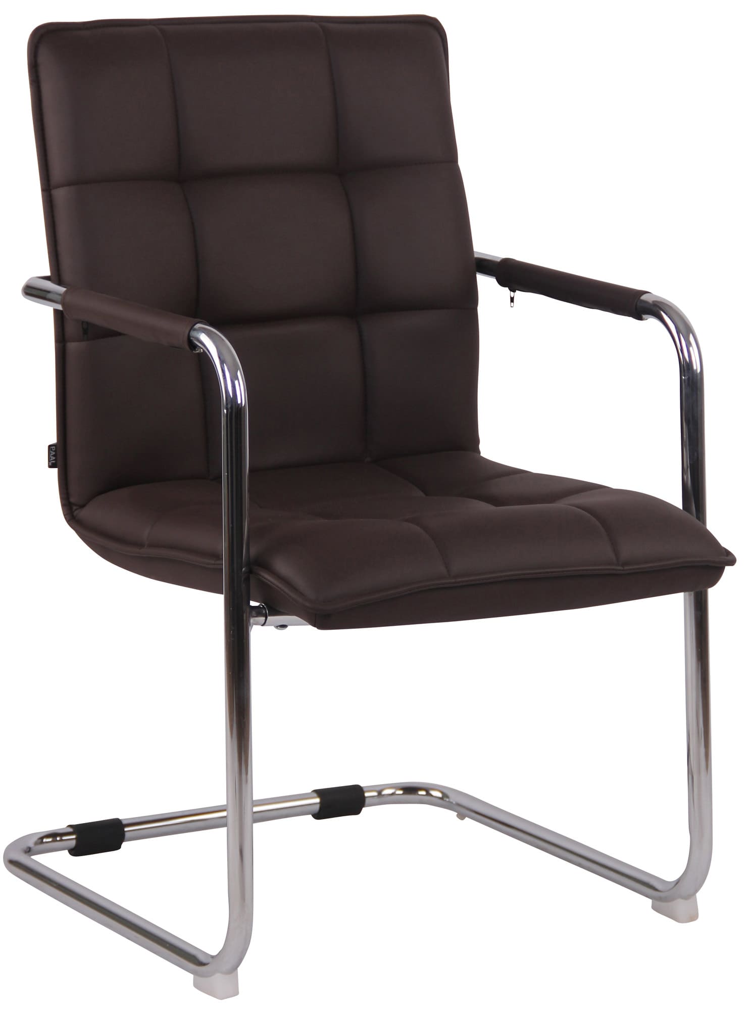 Lot de 2 Chaises Cantilever Gandia en Similicuir et pieds en Métal
