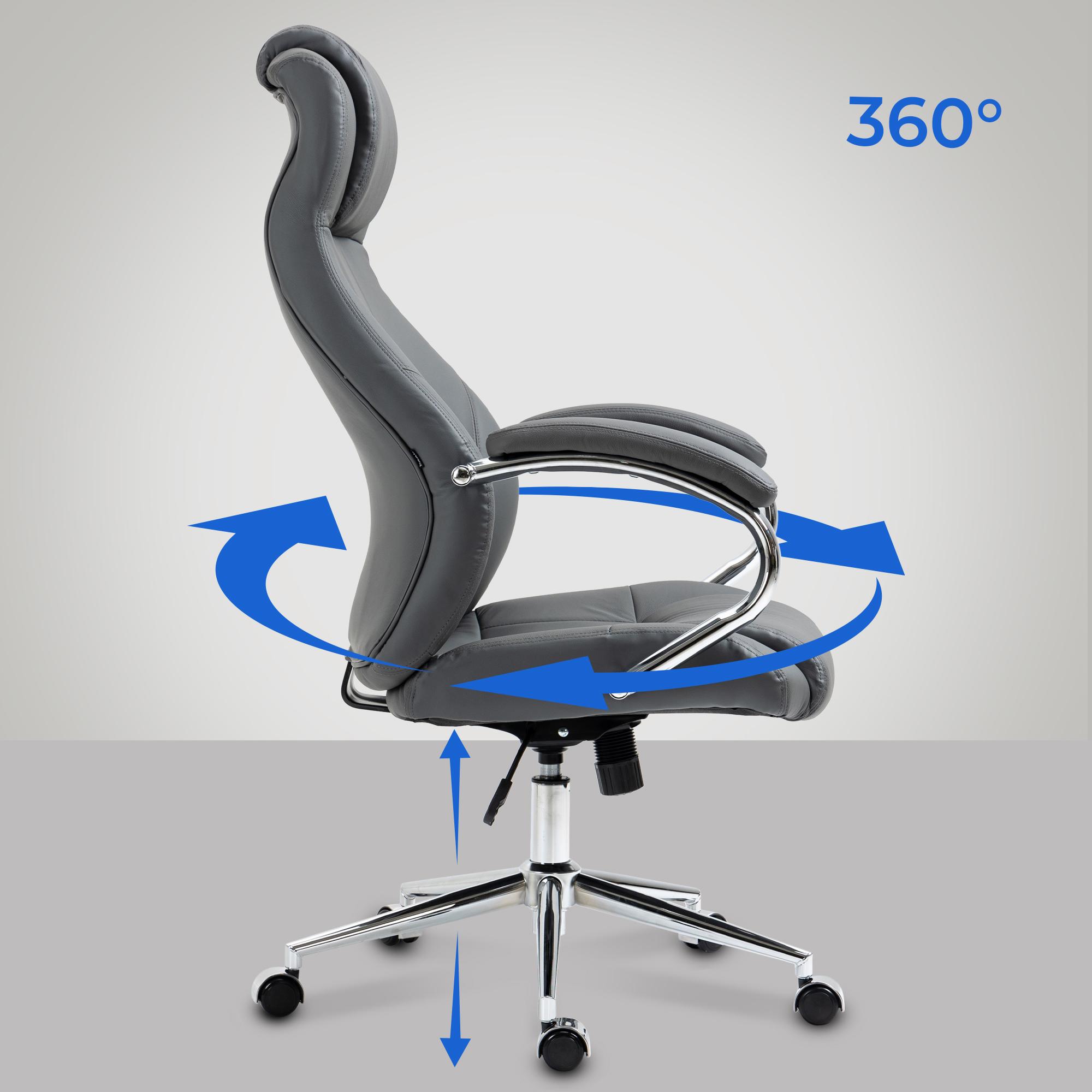 Chaise de bureau Salford cuir véritable