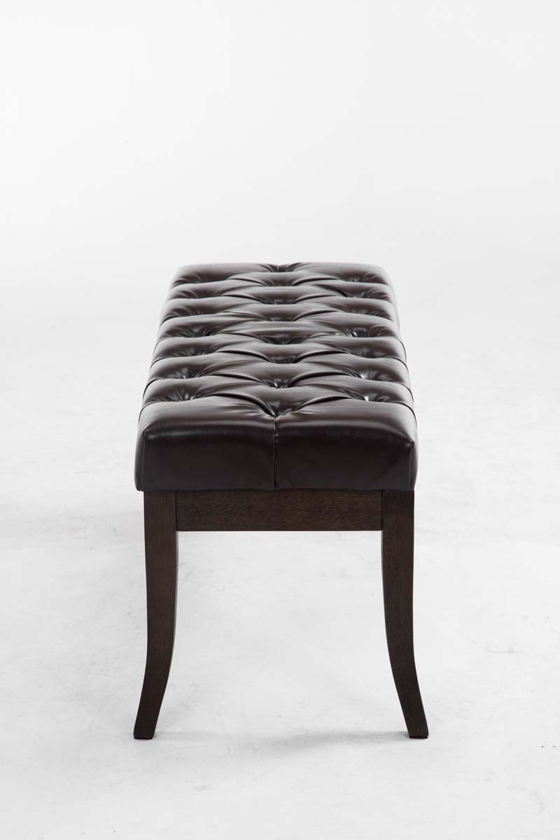 Banc Ramses similicuir antique sombre