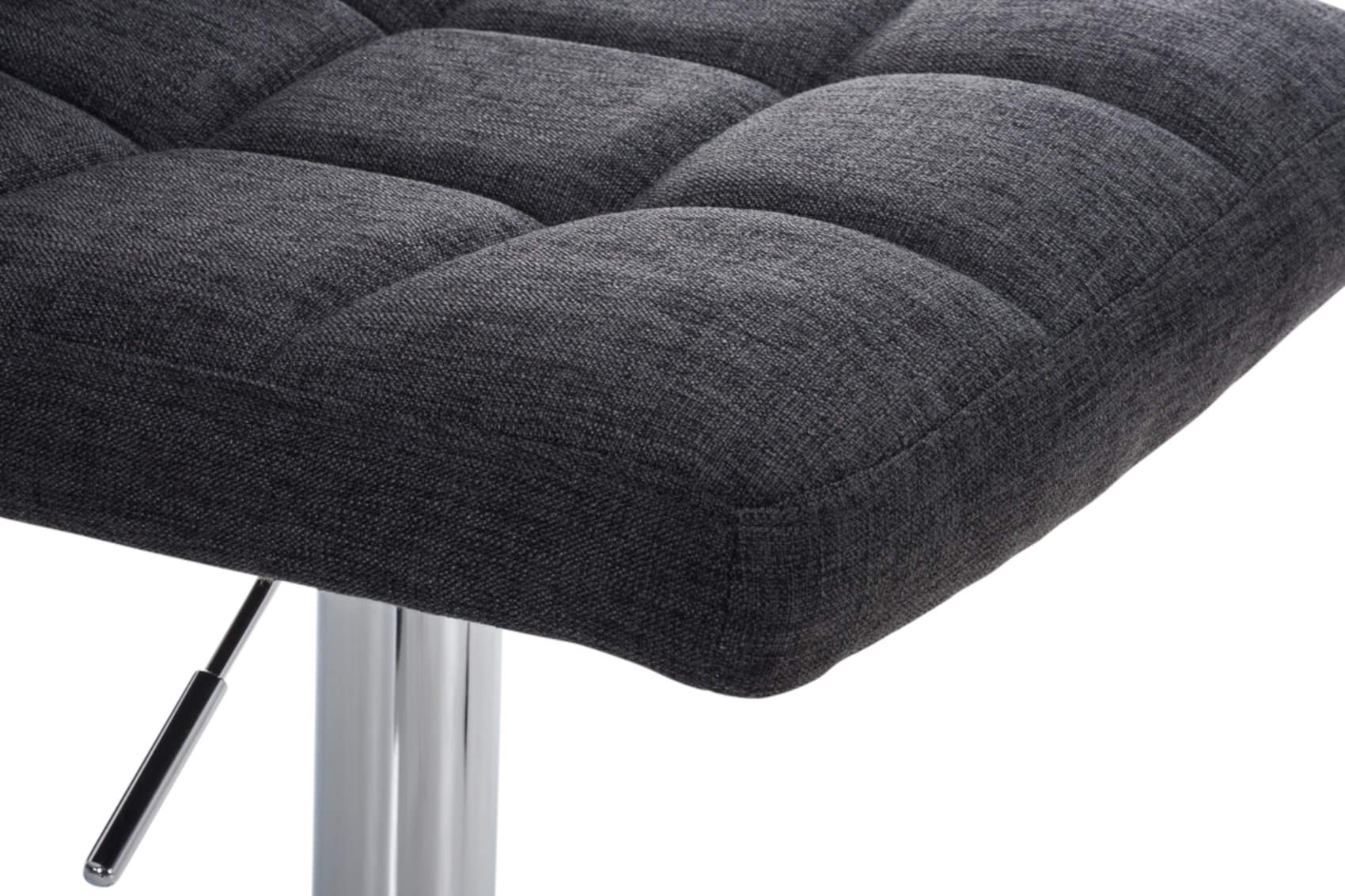 Lot de 2 Tabourets de bar Peru en Tissu Piètement Métal Pivotant et Ajustable