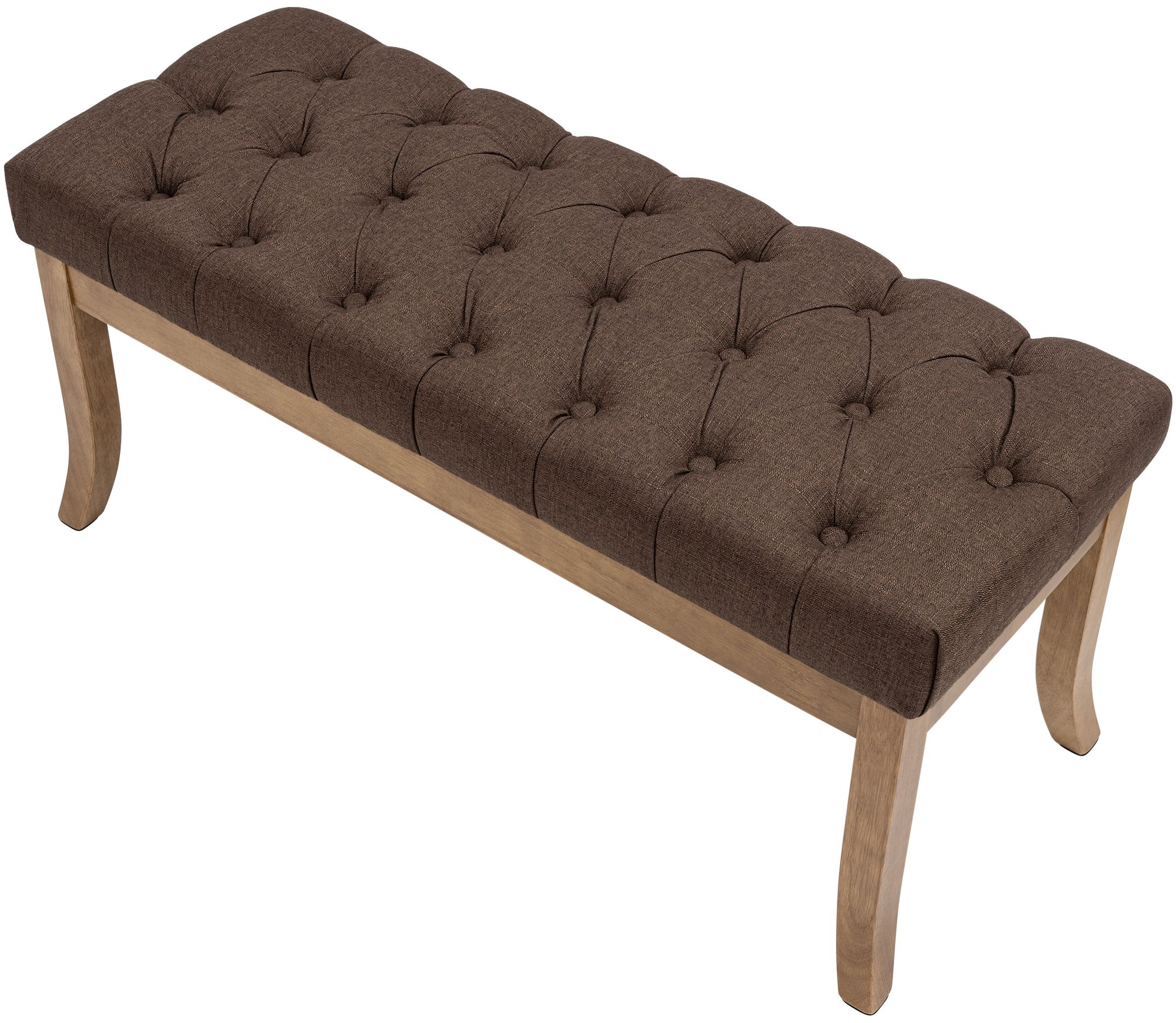 Banquette Ramses en tissu avec piètement en bois clair