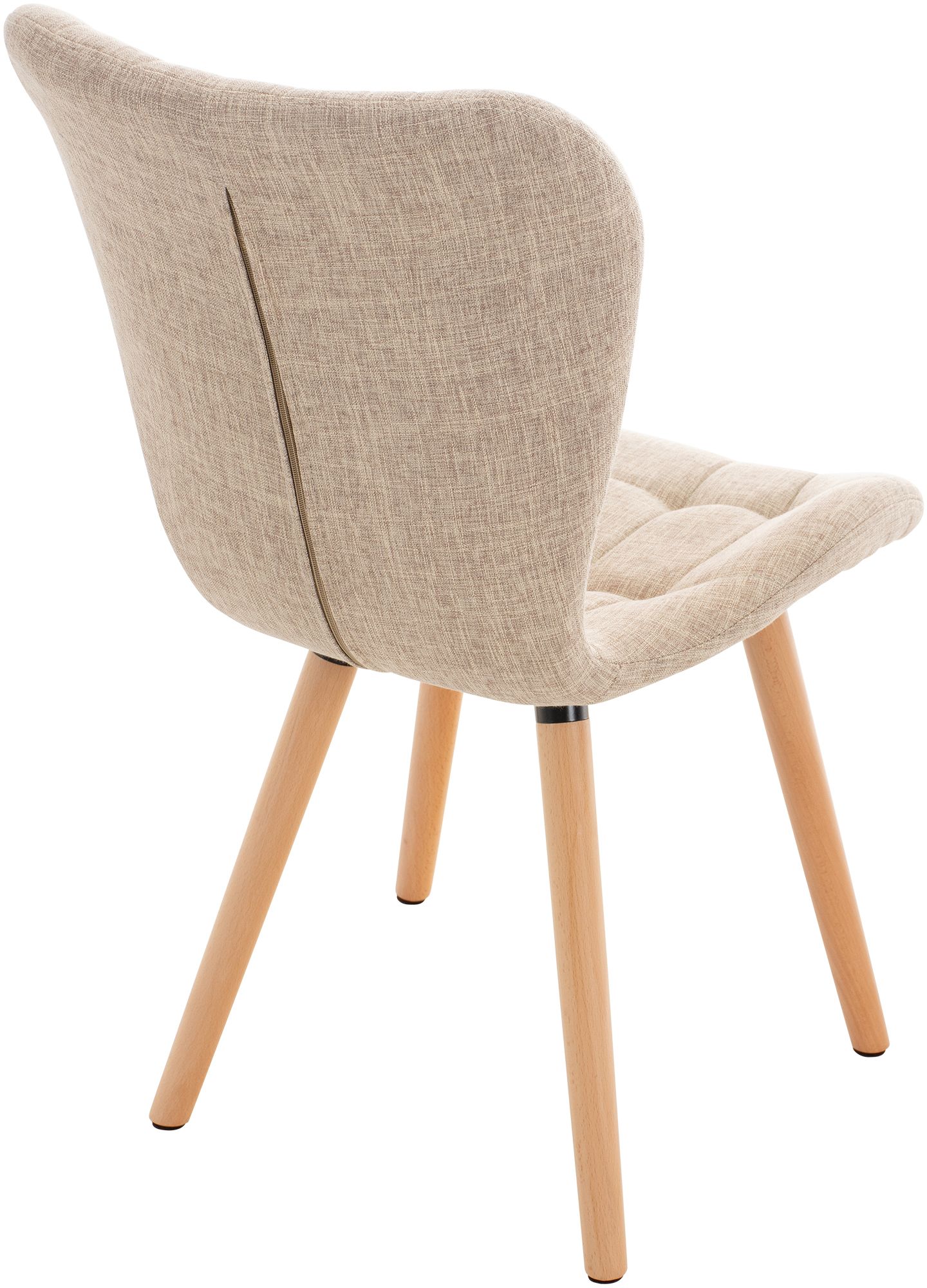 Lot de 4 chaises de salle a manger Elda en tissu