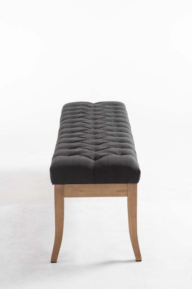 Banc Ramses tissu pieds antique clair