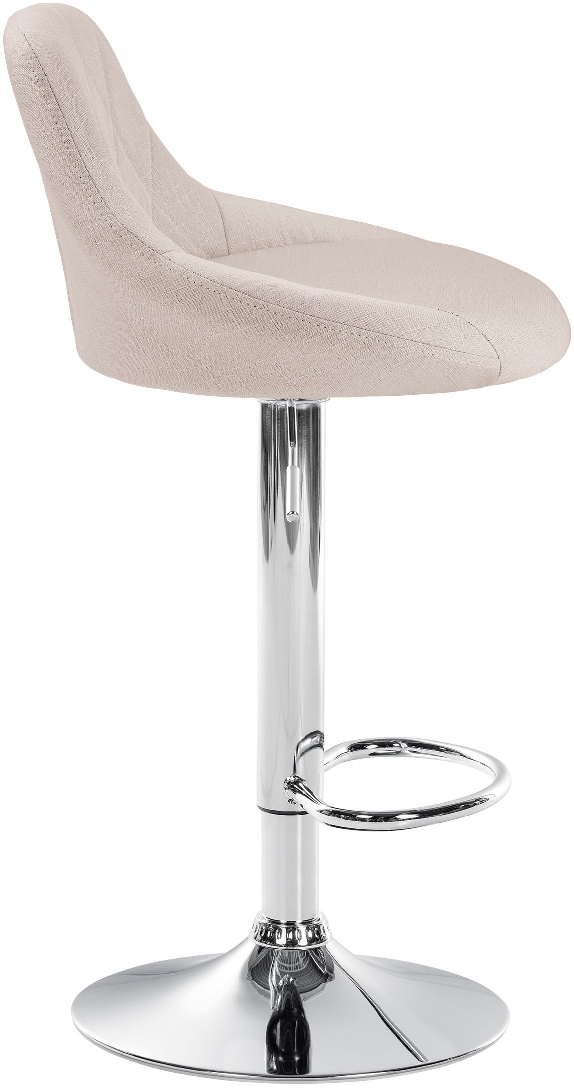 Tabouret de bar Lazio en Tissu Hauteur réglable siège pivotant