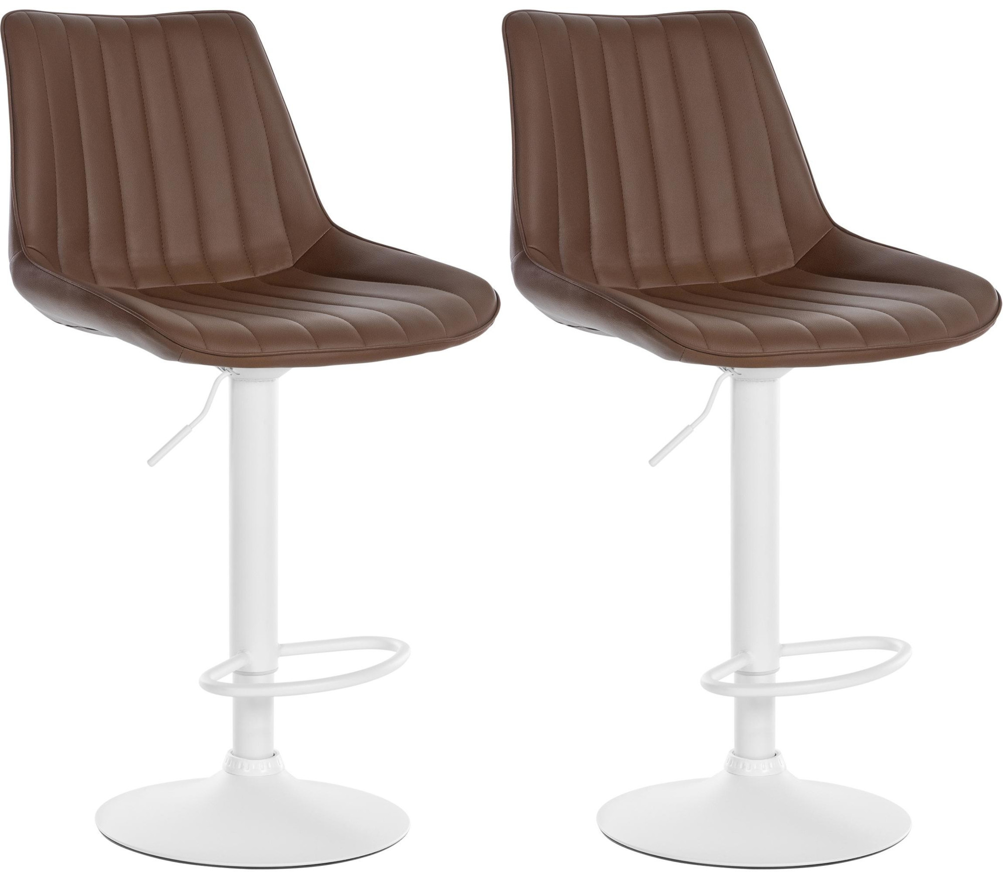 Lot de 2 tabourets de bar Toni en similicuir