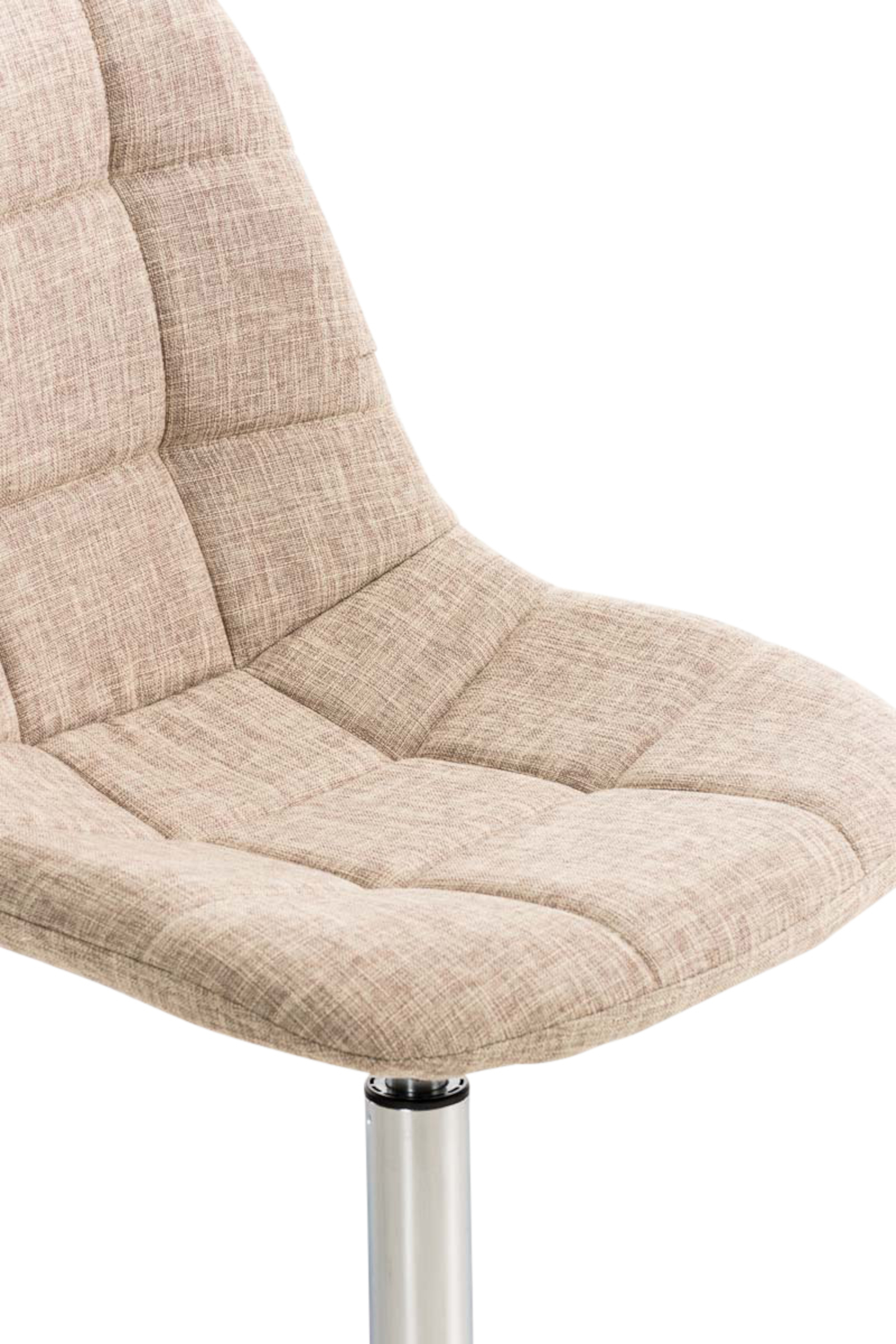 Lot de 2 chaises de salon pivotantes Emil en Tissu avec pied en métal