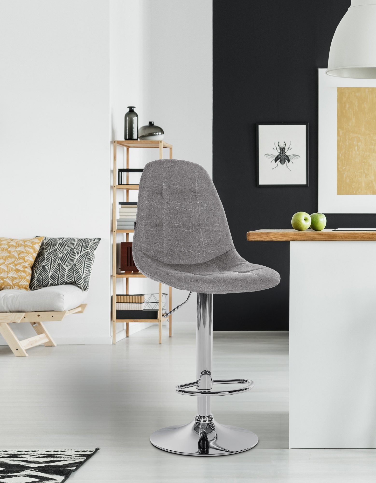 Tabouret de bar Elmore Tissu