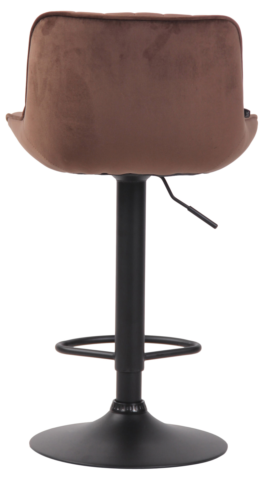 Tabouret de bar Lentini en Velours avec Piètement trompette en Métal