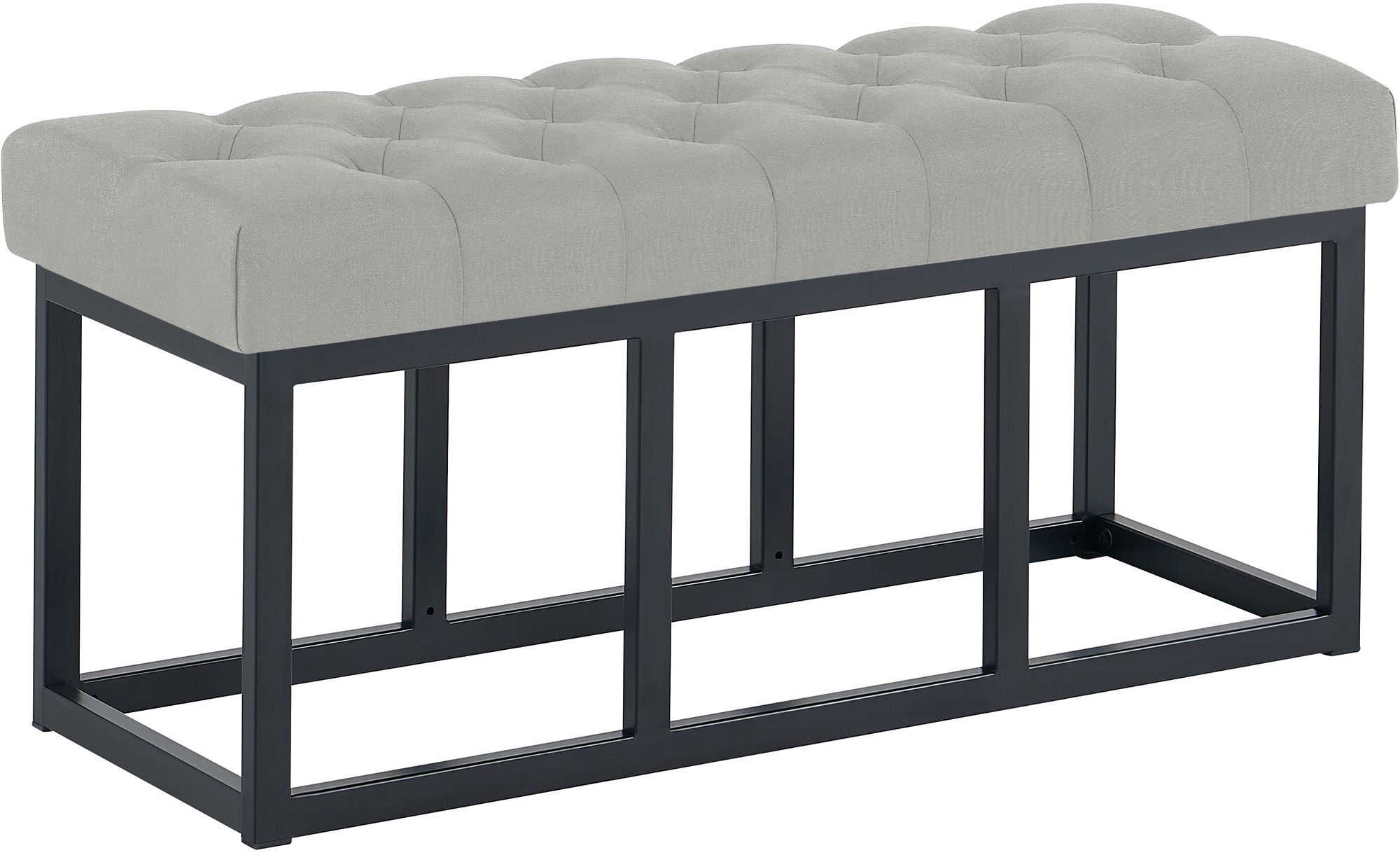 Banc Amun en tissu avec structure noire