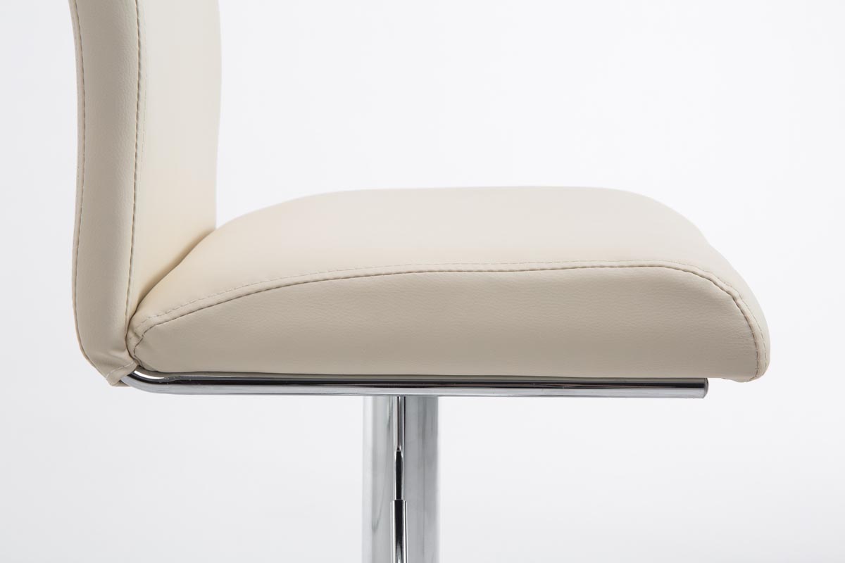 Tabouret de bar Köln en similicuir avec pied en métal