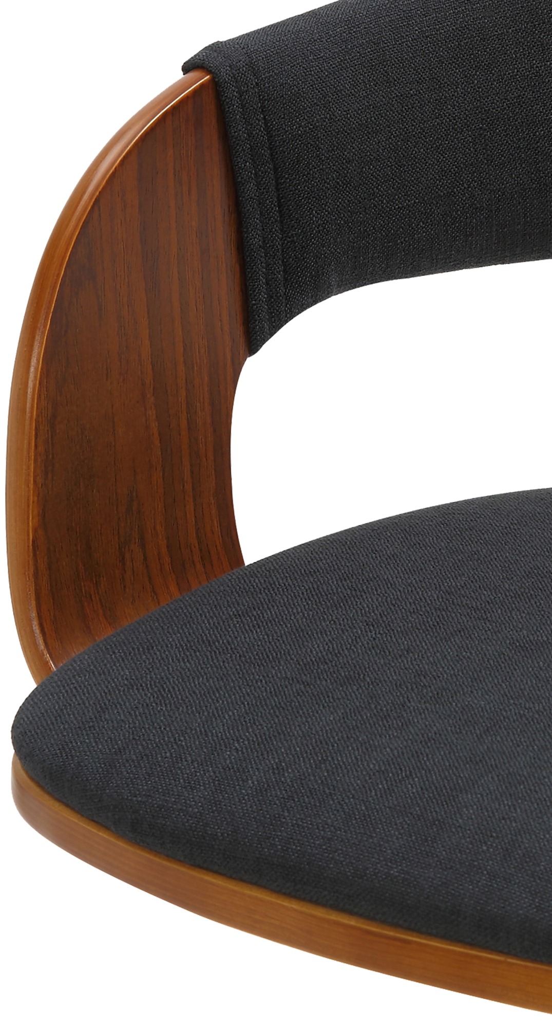 Tabouret de bar Nilse avec Coque en bois assise en tissu