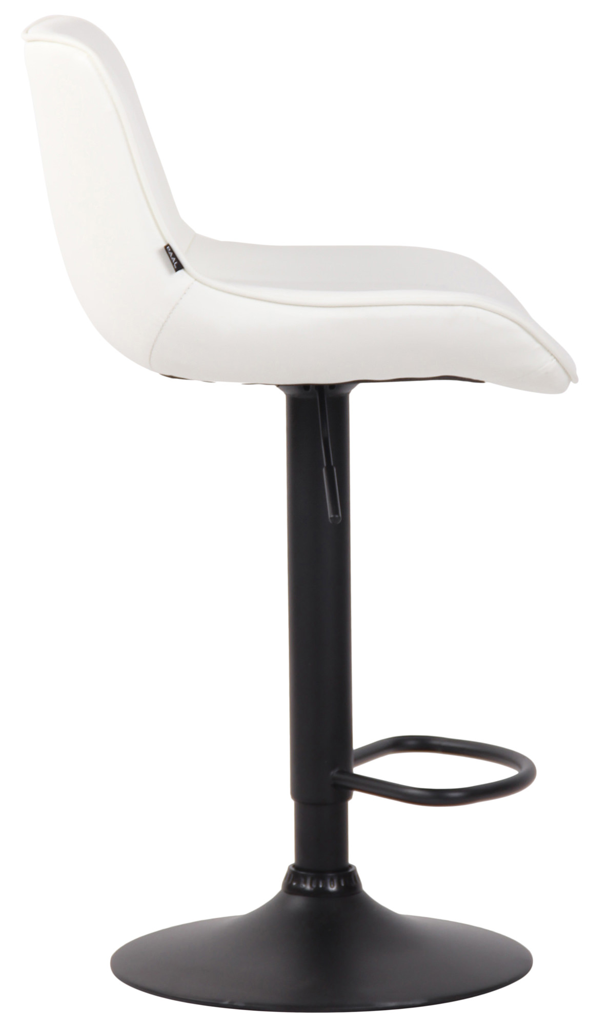 Tabouret de bar Lentini en Similicuir avec Piètement trompette en Métal