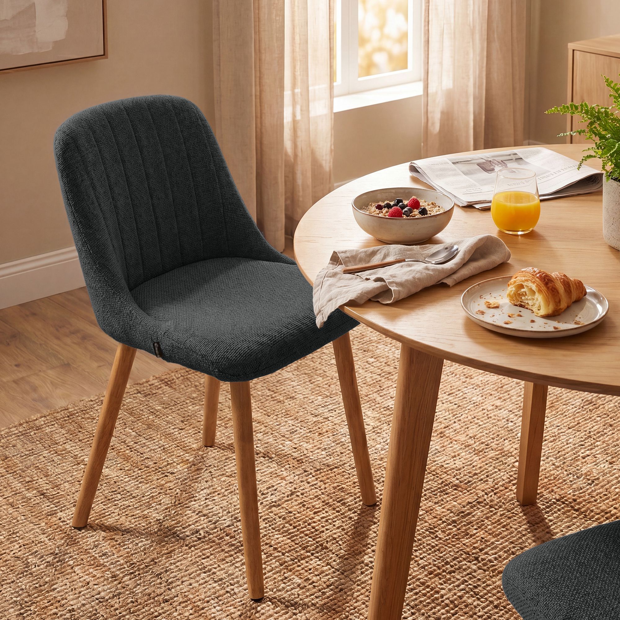 Chaise de salle a manger Arie tissu