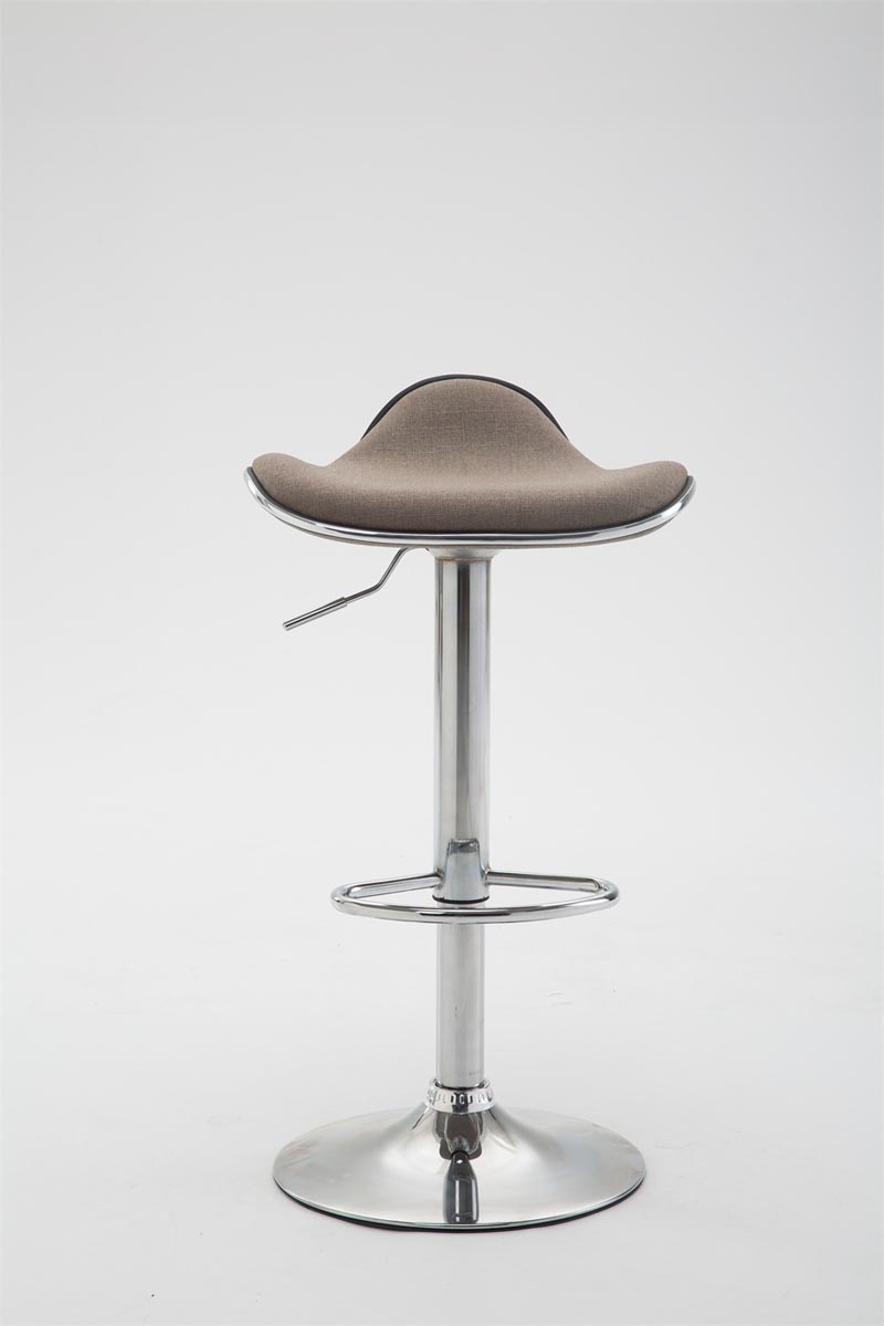Tabouret de bar Shanghai tissu avec pied en métal