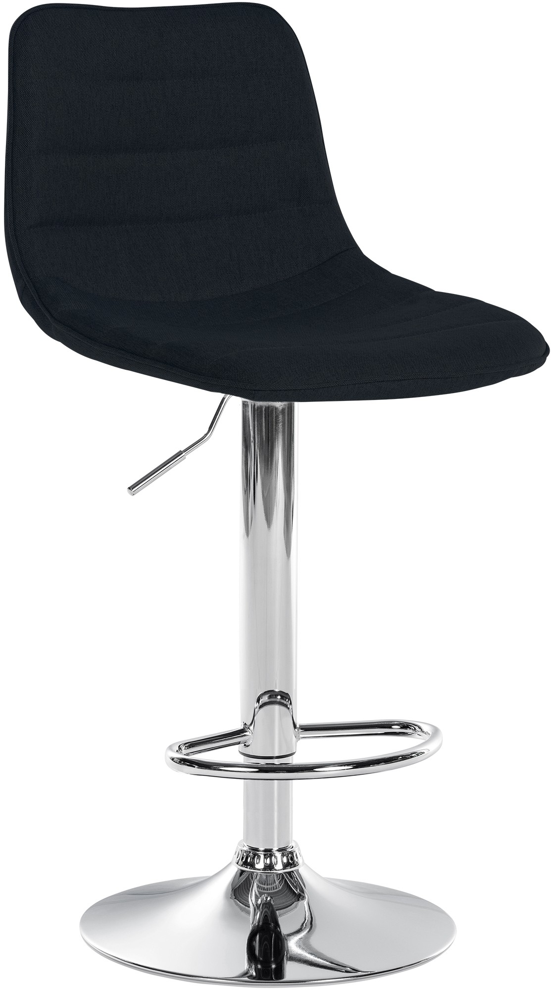 Tabouret de bar Lex en Tissu Pied trompette en Métal