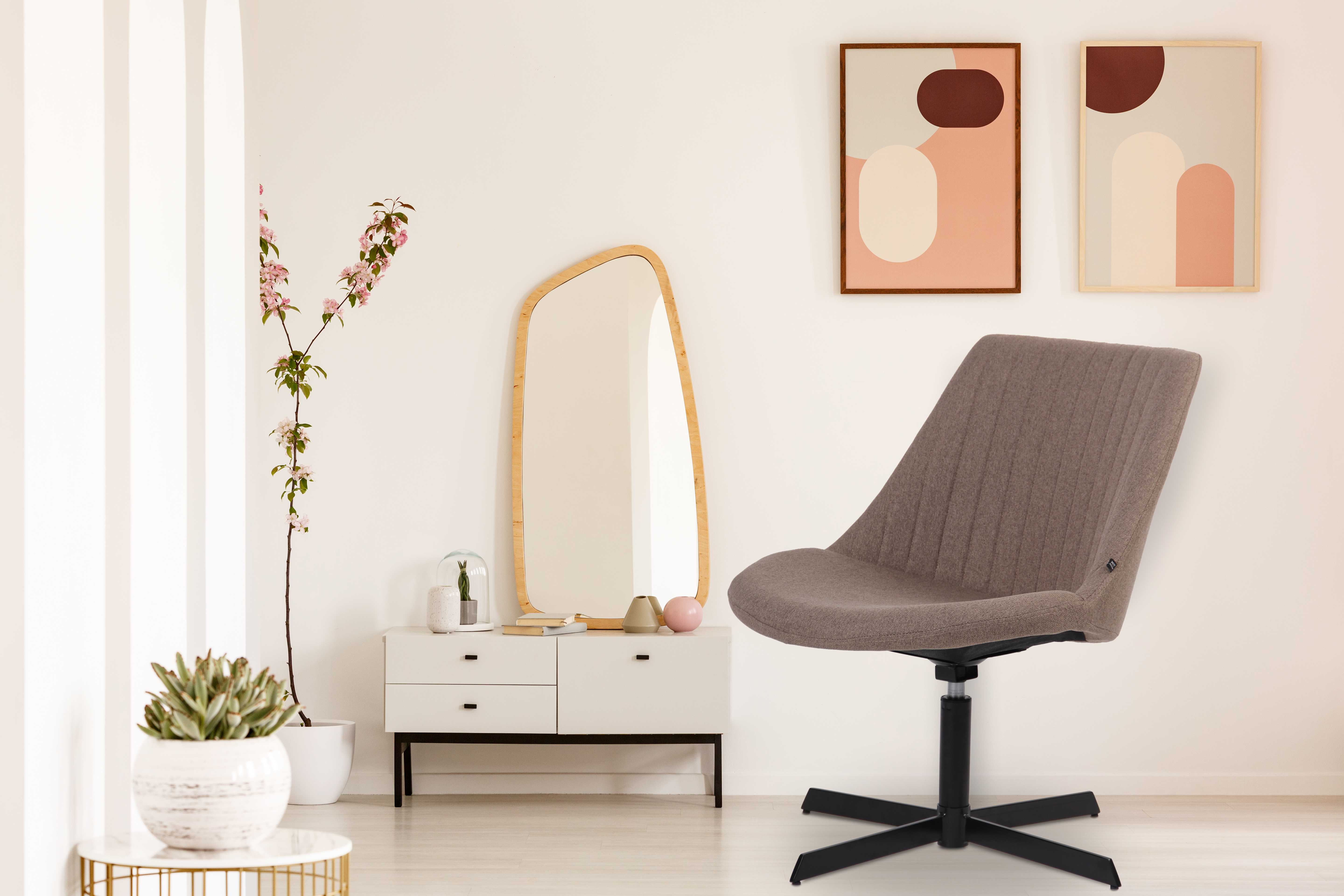 Chaise lounge Granby en Tissu avec Pied en métal