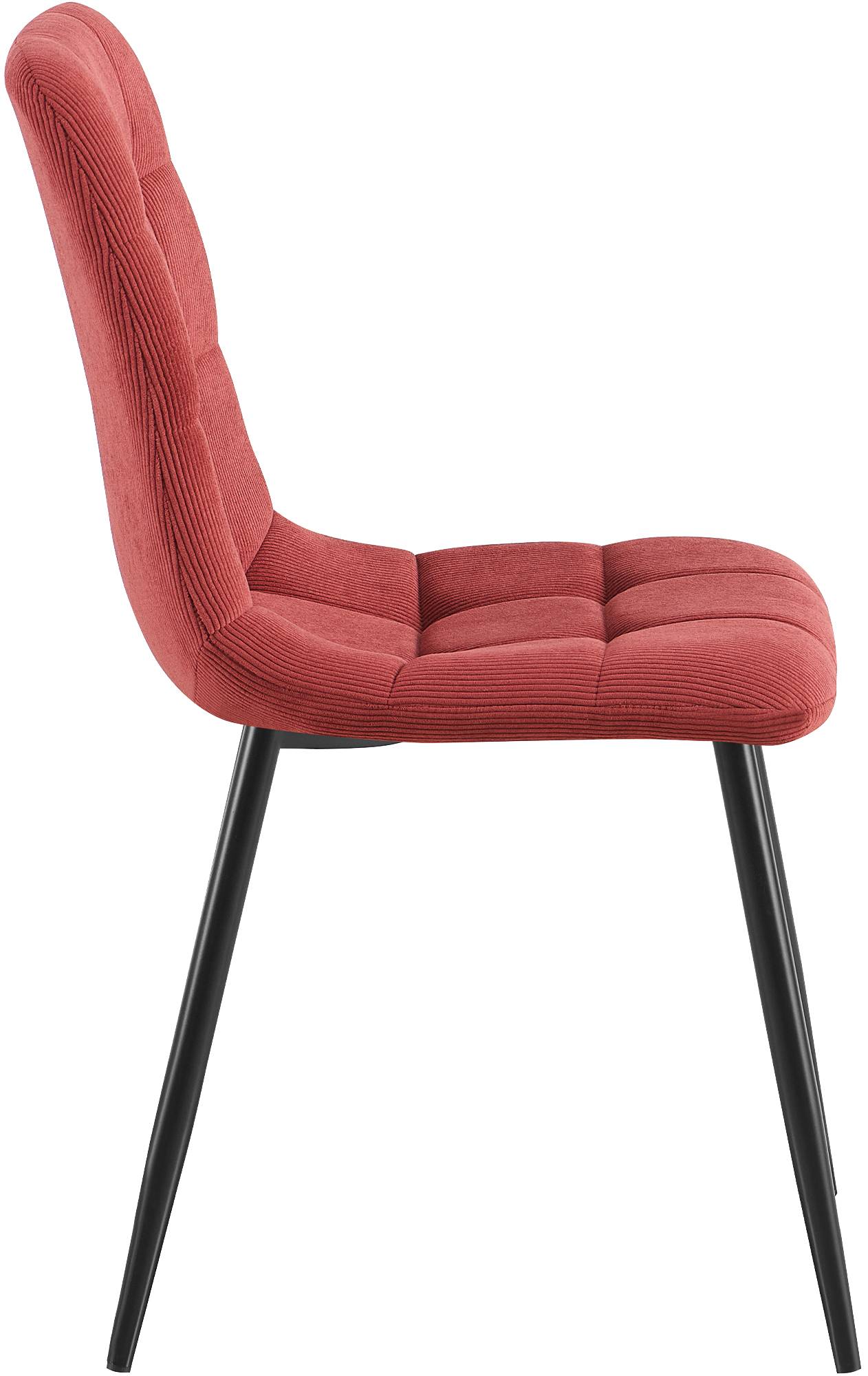 Lot de 2 chaises de salle a manger Antibes en velours cotele