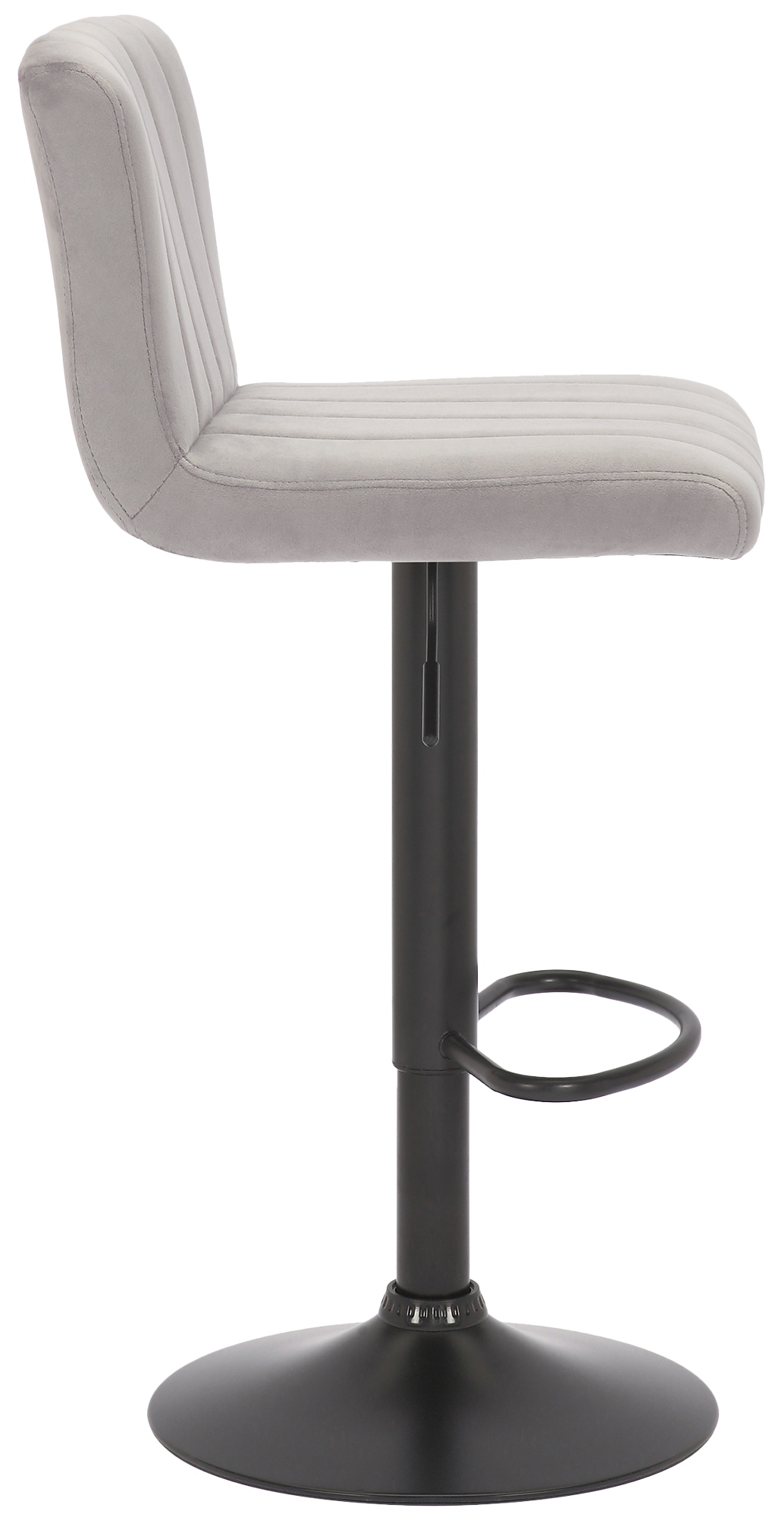 Tabouret de bar Jamie en Velours avec Piètement trompette en Métal