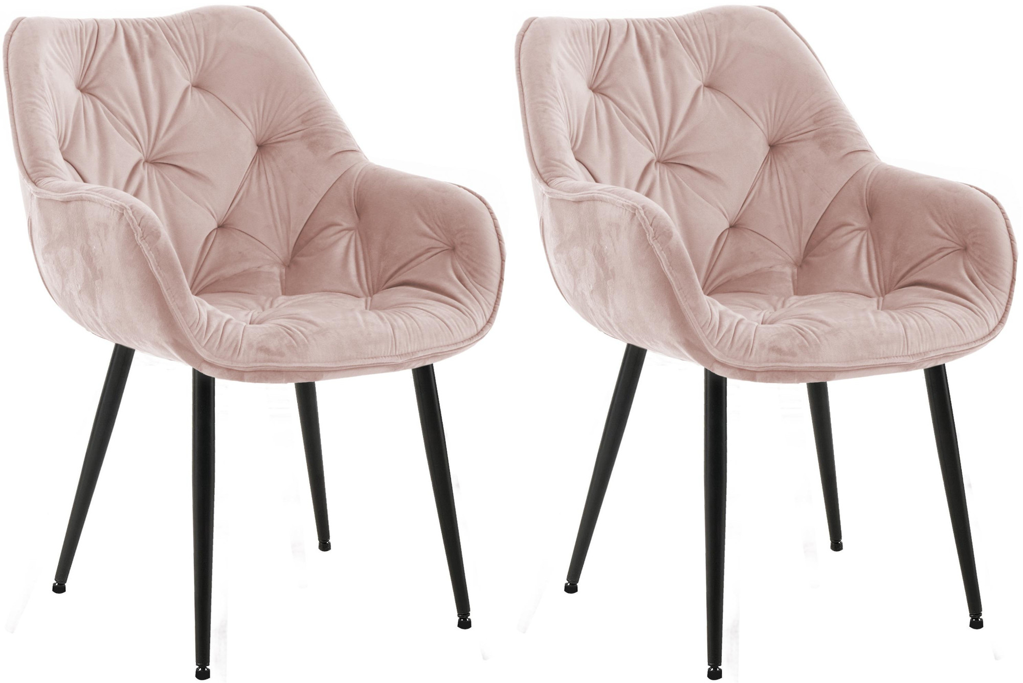 Lot de 2 chaises Tanna velours
