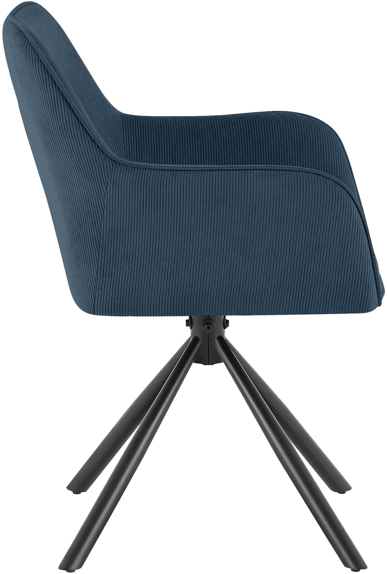 Chaise de salle à manger Tipton en velours côtelé