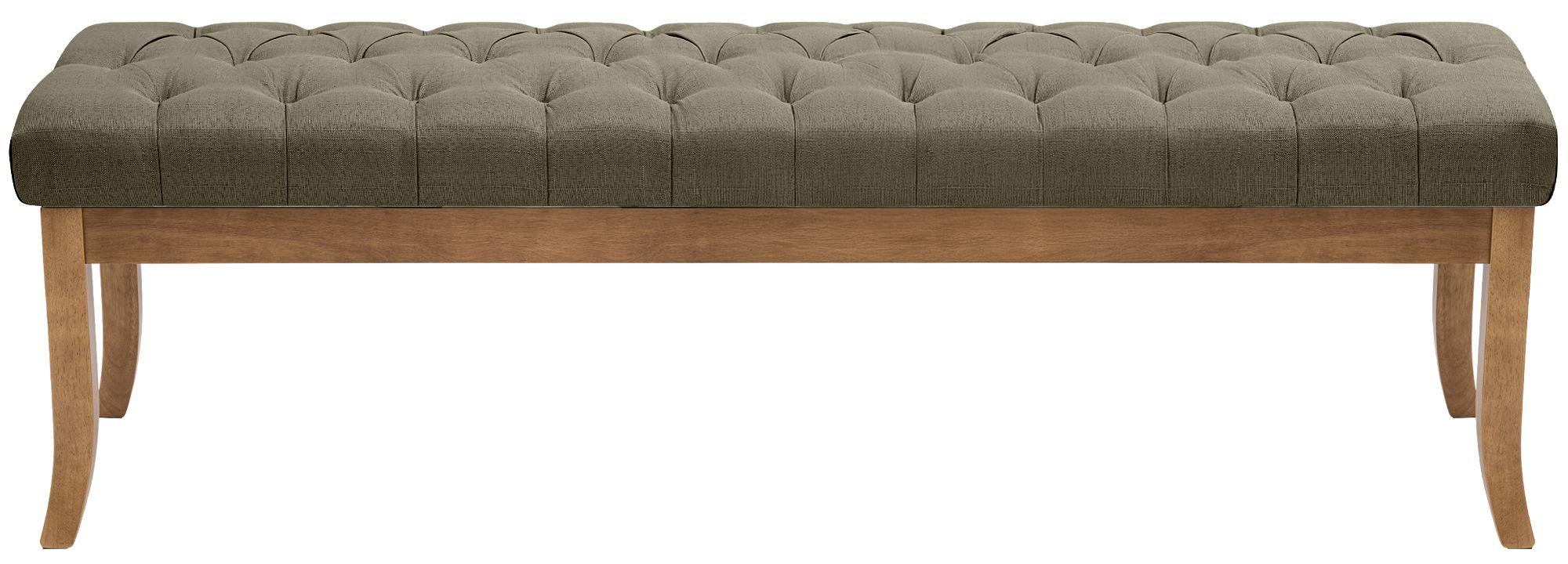 Banc Ramses tissu pieds antique clair