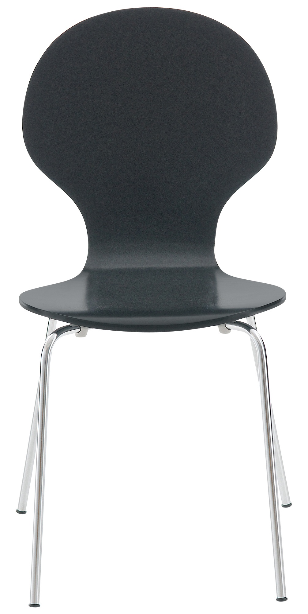 Lot de 2 chaises empilables en bois Diego Noir