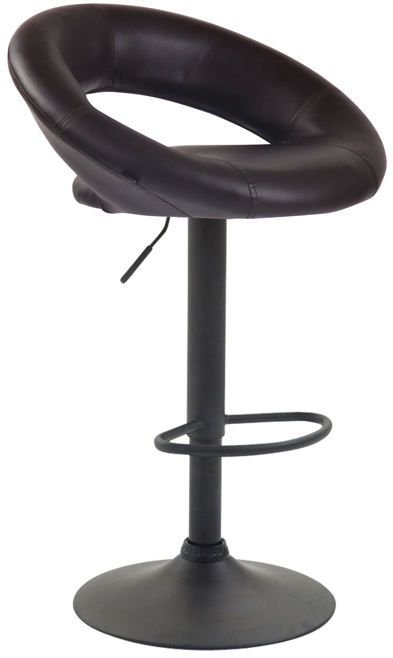 Lot de 2 Tabourets de bar Olinda en similicuir hauteur réglable et siège pivotant
