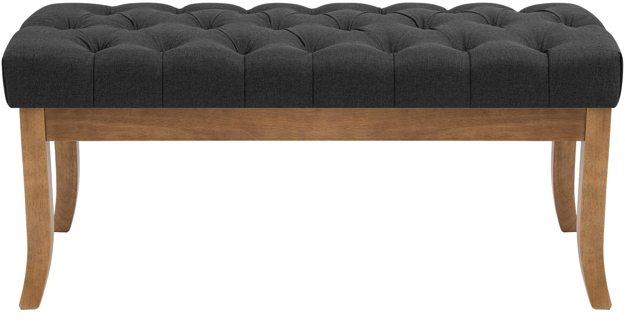 Banc Ramses tissu pieds antique clair