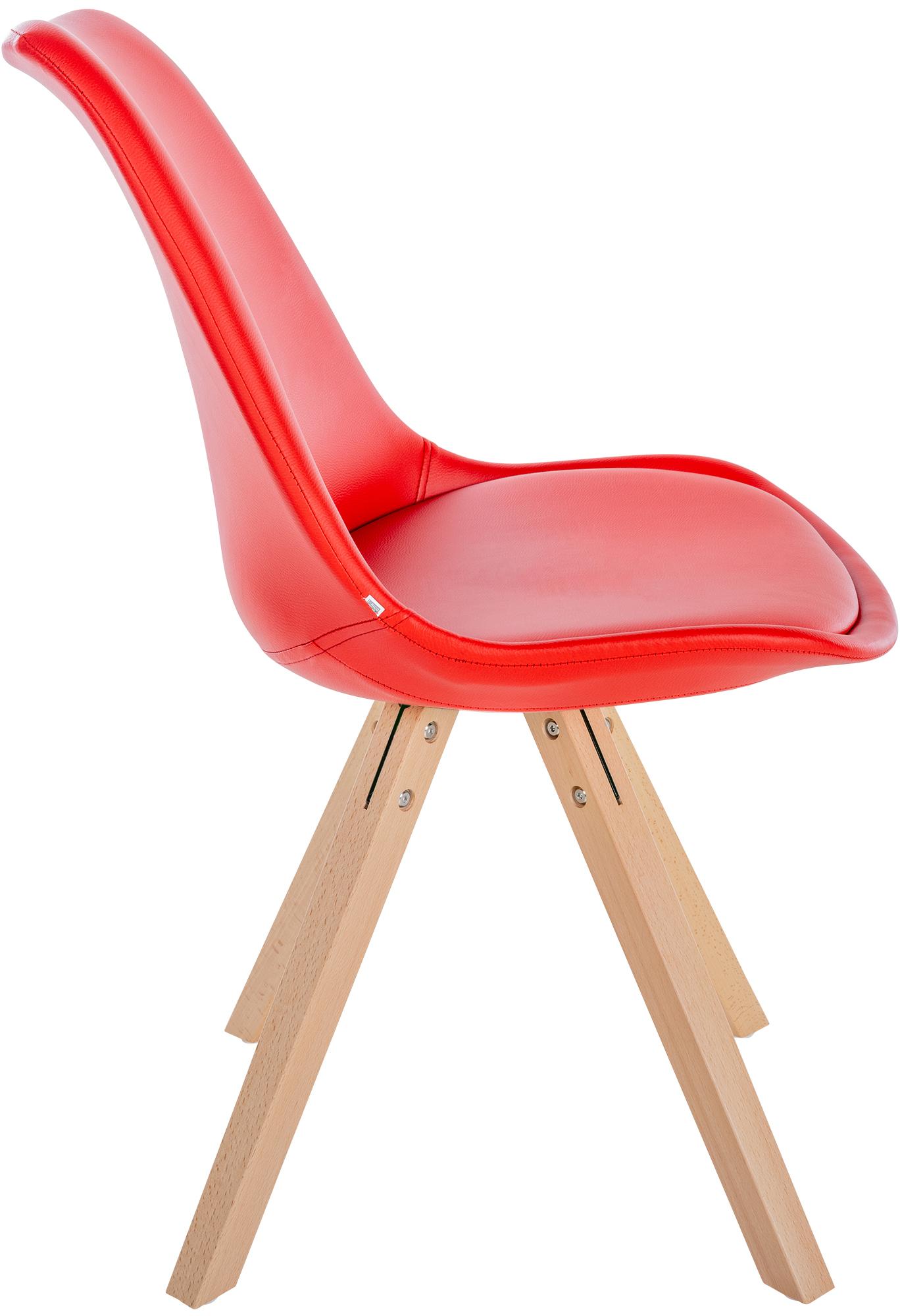 Chaise de salle à manger Sofia en Similicuir avec Pieds en bois