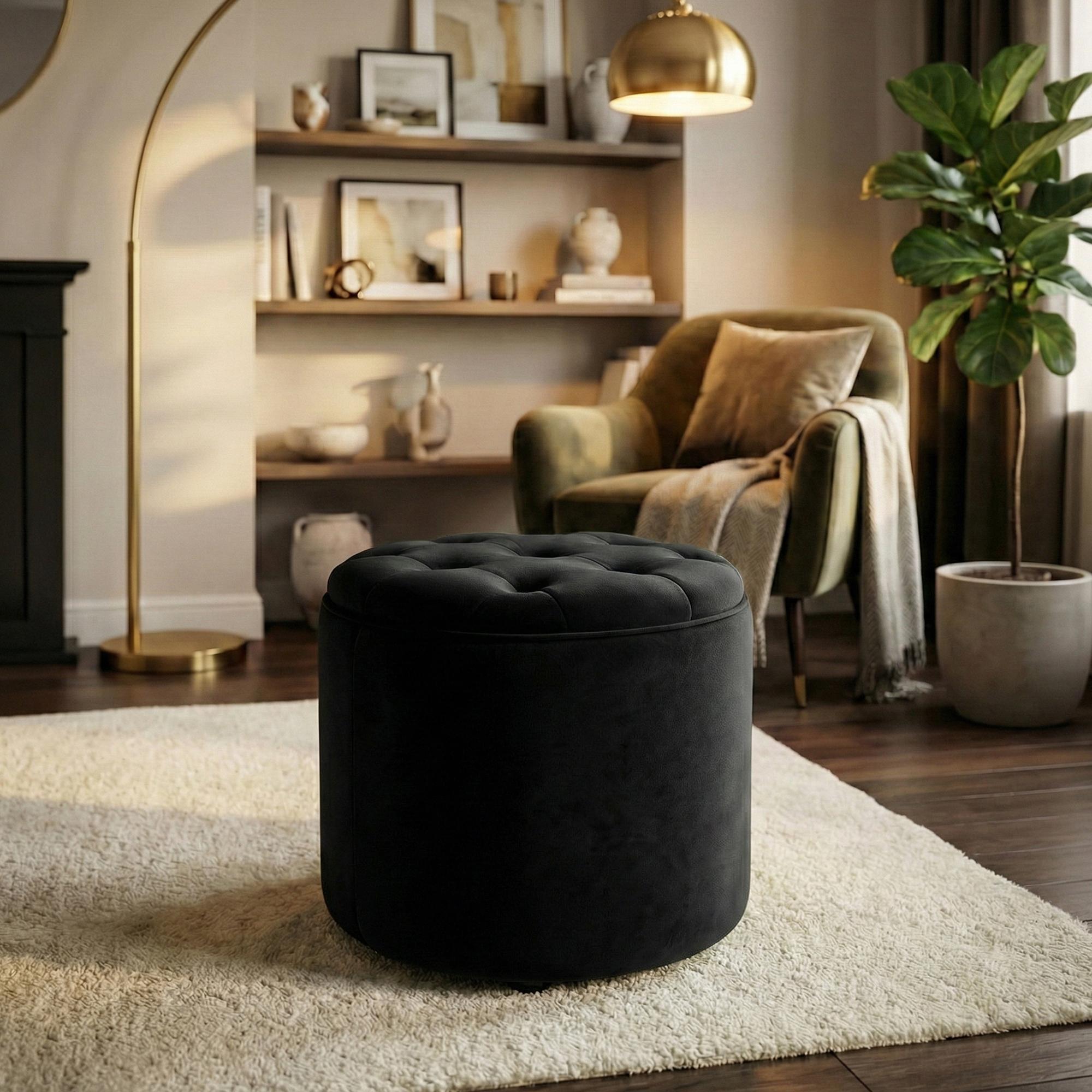 Tabouret Pantin en velours