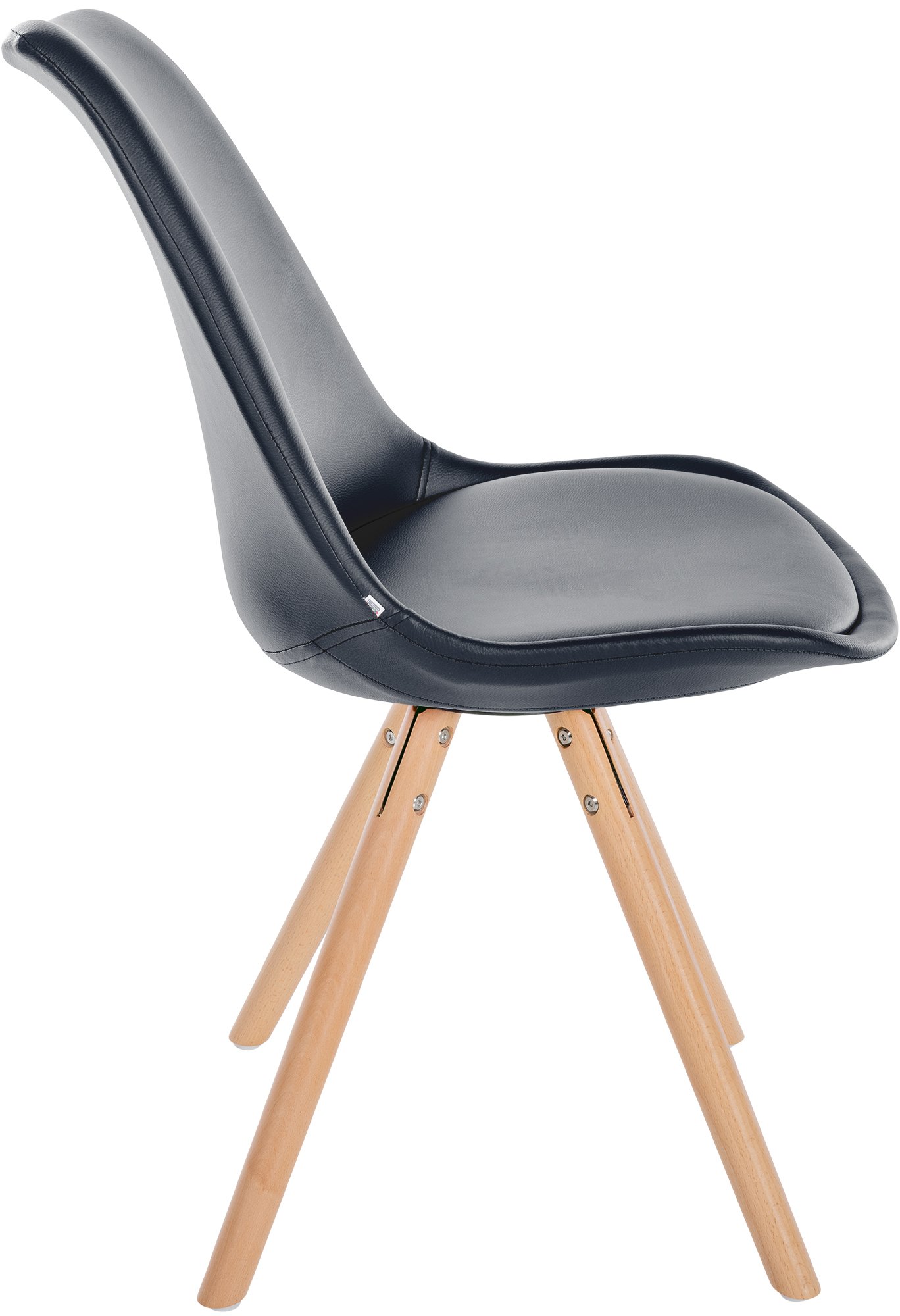 Chaise de salle à manger Sofia en Similicuir avec Pieds en bois