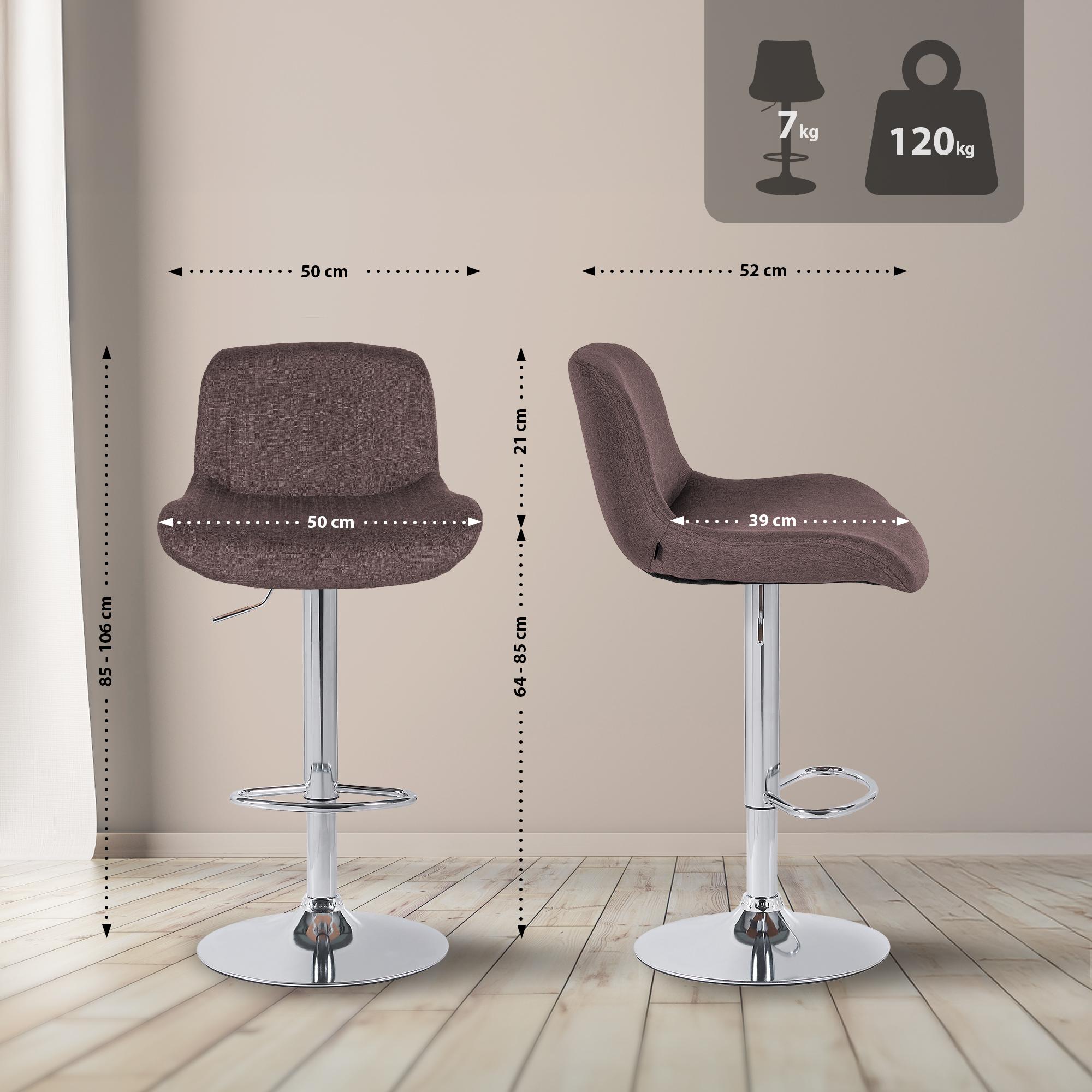 Tabouret de bar Solon Chrome