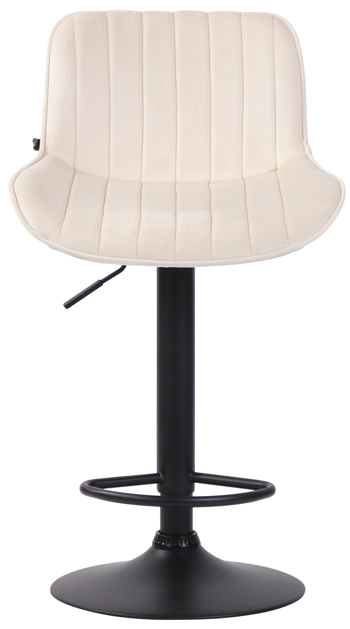 Tabouret de bar Lentini en Velours avec Piètement trompette en Métal