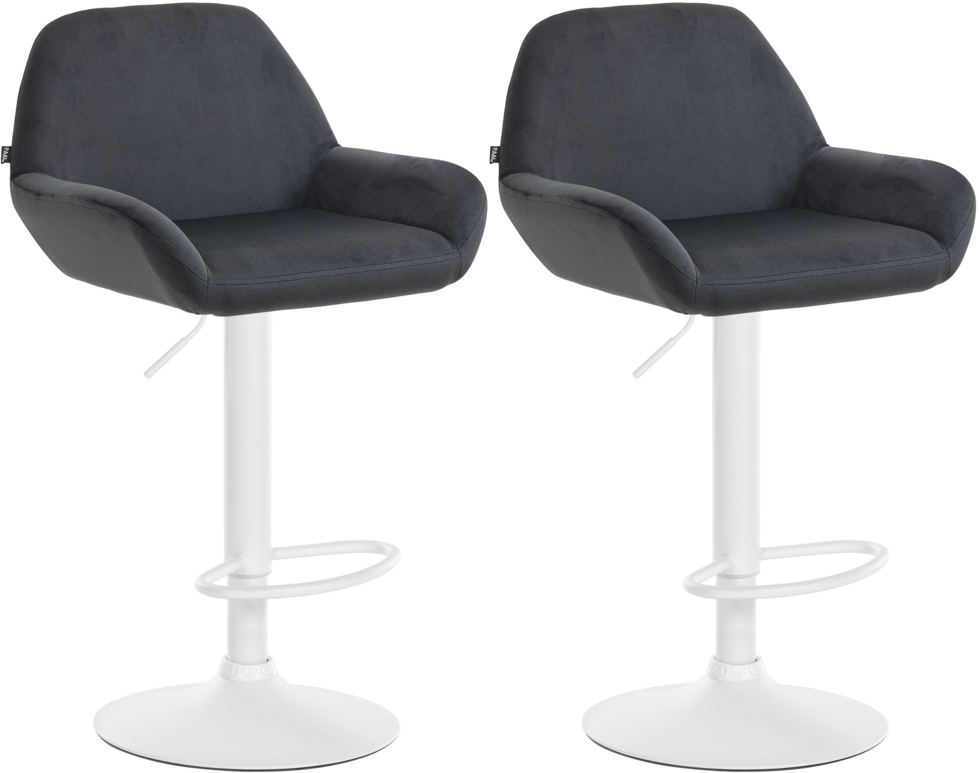 Ensemble de 2 tabourets de bar Braga en velours