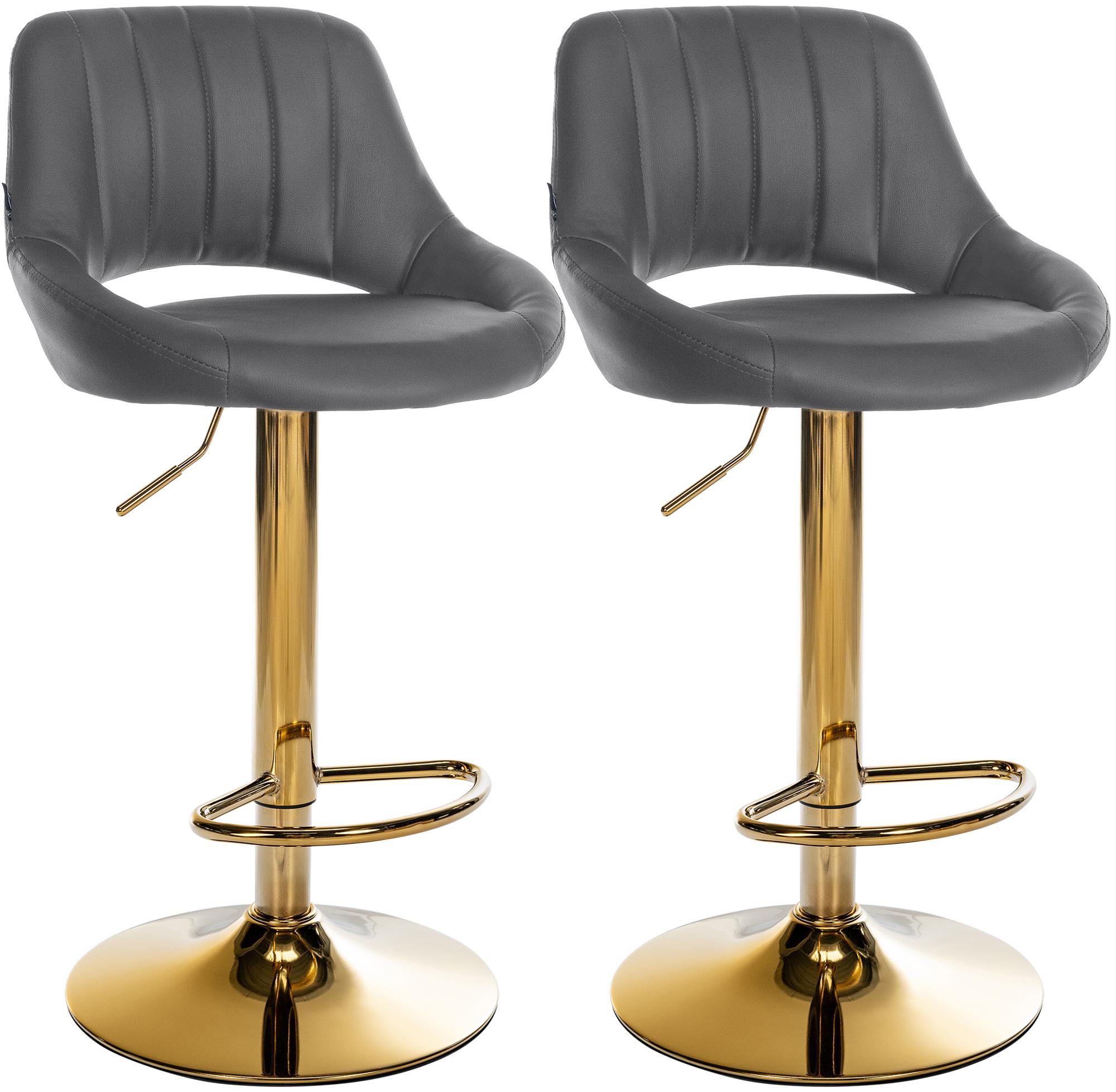 Lot de 2 tabourets de bar Milet en similicuir