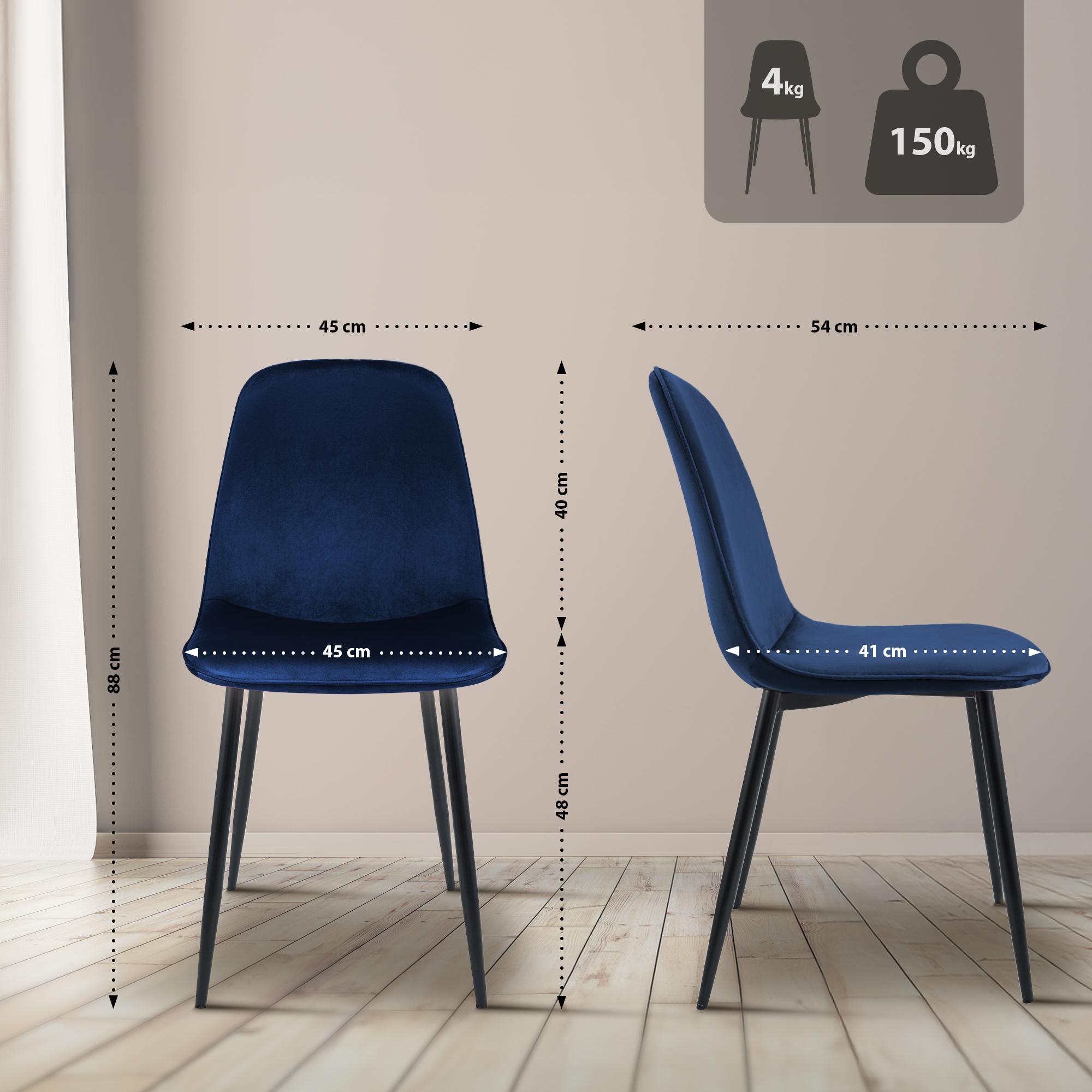 Lot de 2 chaises de salle à manger Maryam
