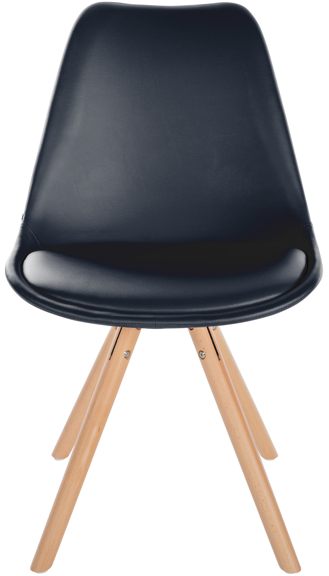 Chaise de salle à manger Sofia en Similicuir avec Pieds en bois